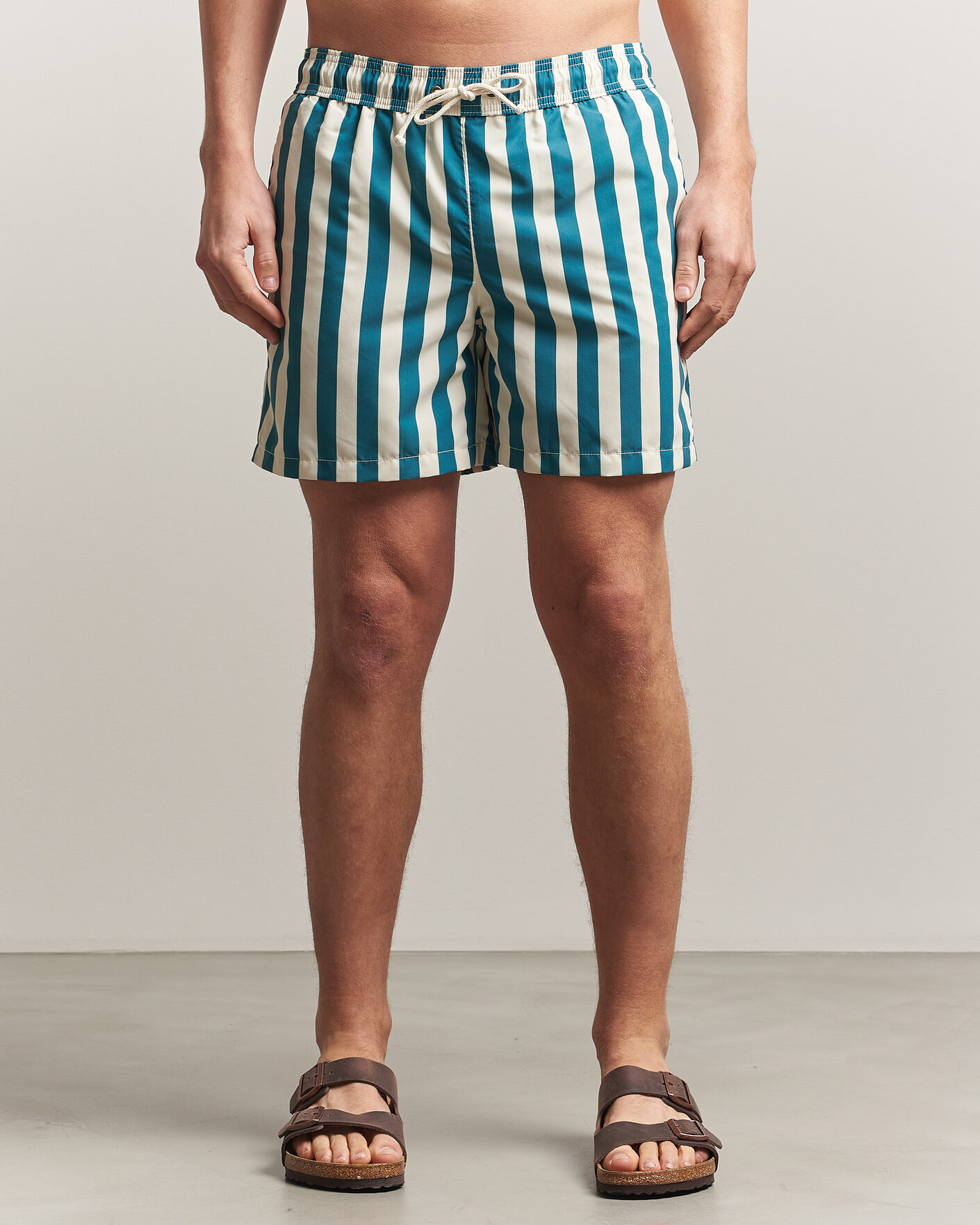Herre | Badeshorts | Ripa Ripa | Paraggi Striped Swimshorts Green