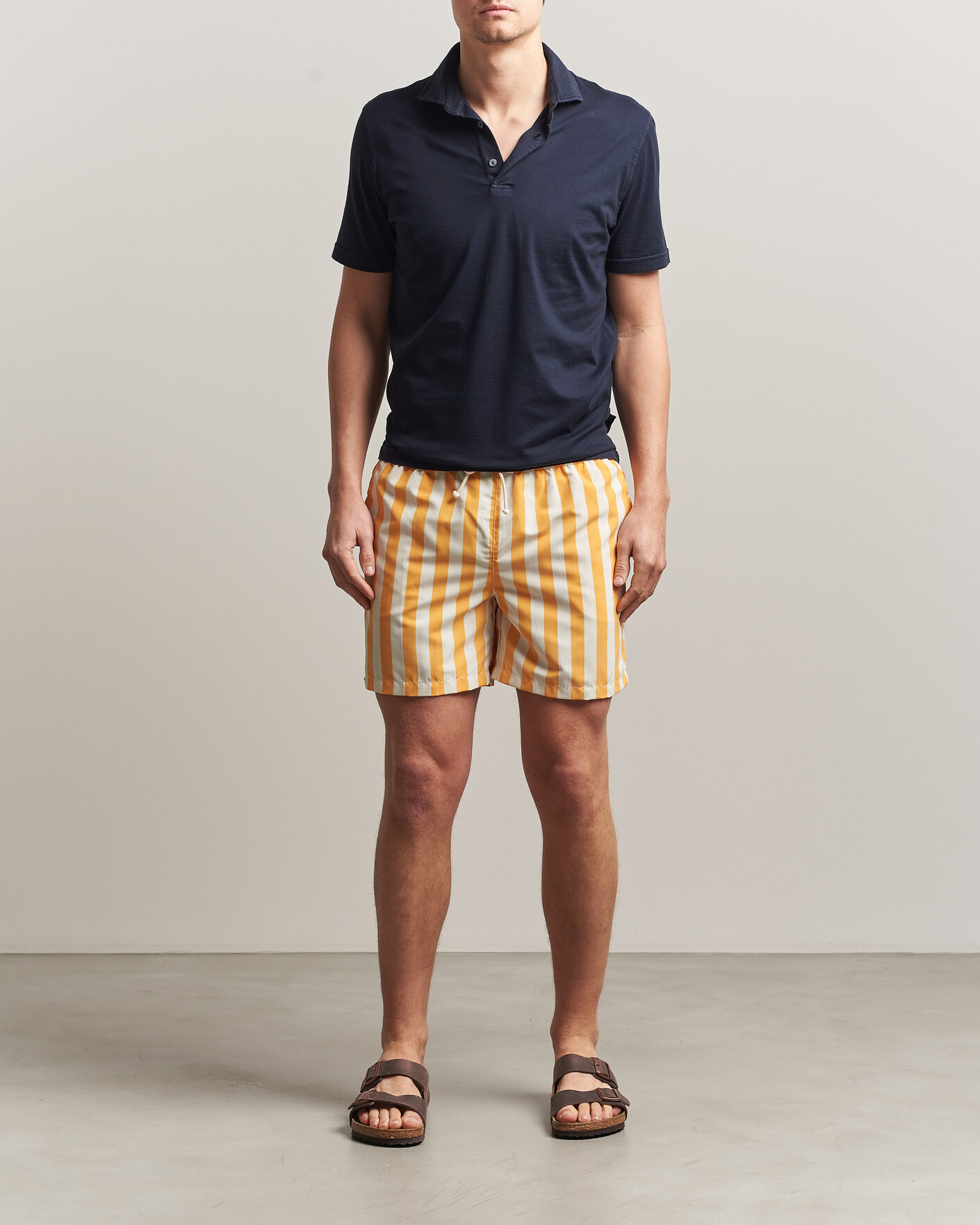 Herre | Badeshorts | Ripa Ripa | Paraggi Striped Swimshorts Yellow