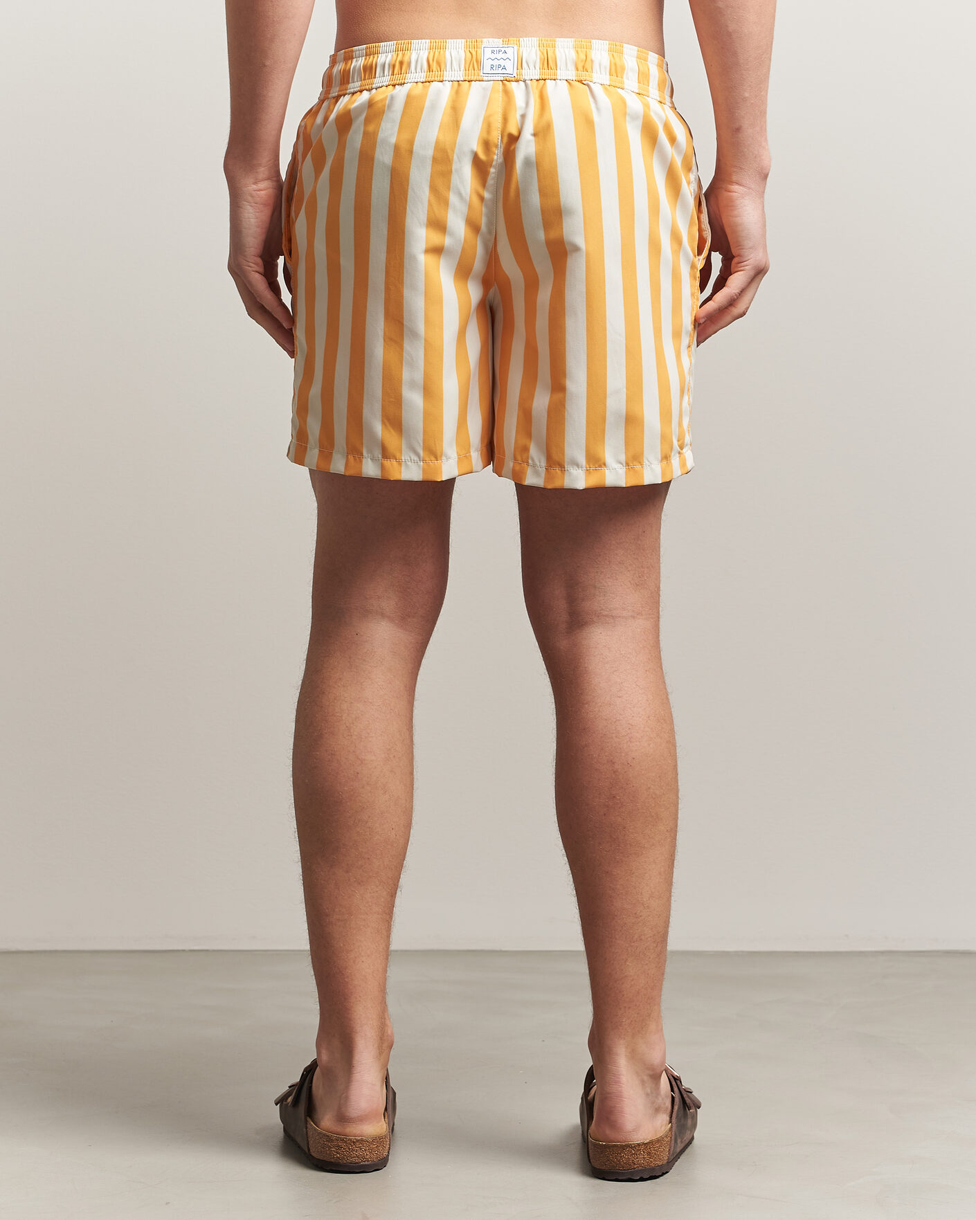 Herre | Badeshorts | Ripa Ripa | Paraggi Striped Swimshorts Yellow