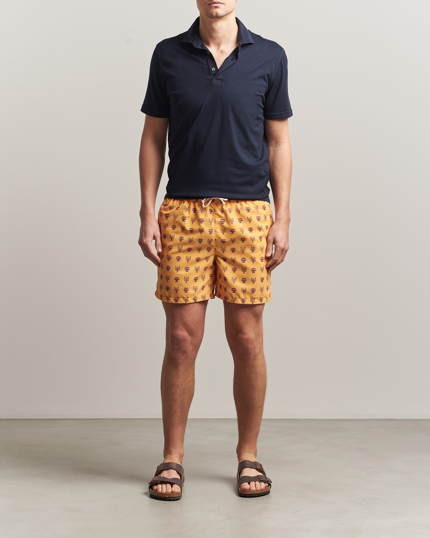Herre | Badeshorts | Ripa Ripa | Printed Swimshorts Yellow