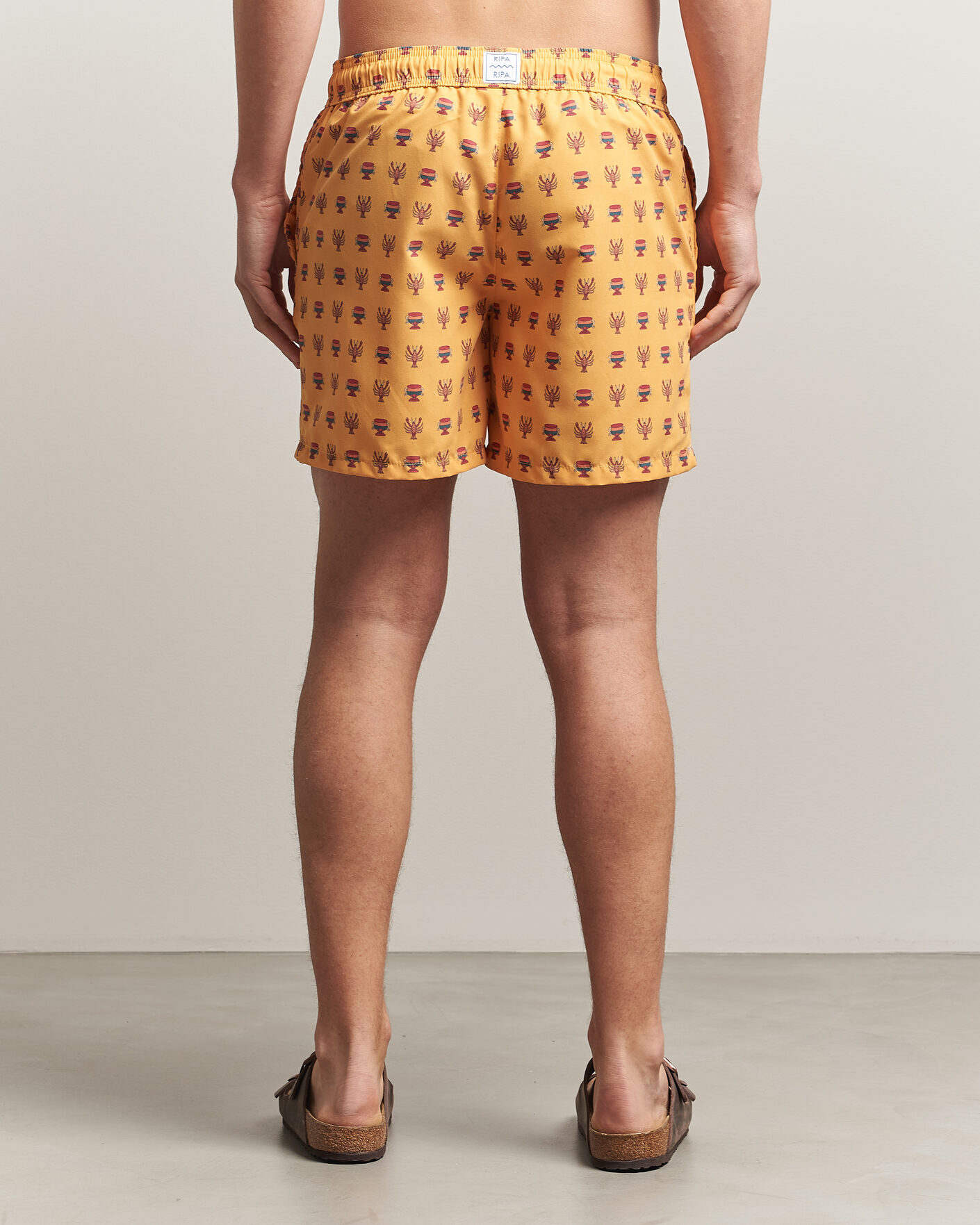 Herre | Badeshorts | Ripa Ripa | Printed Swimshorts Yellow