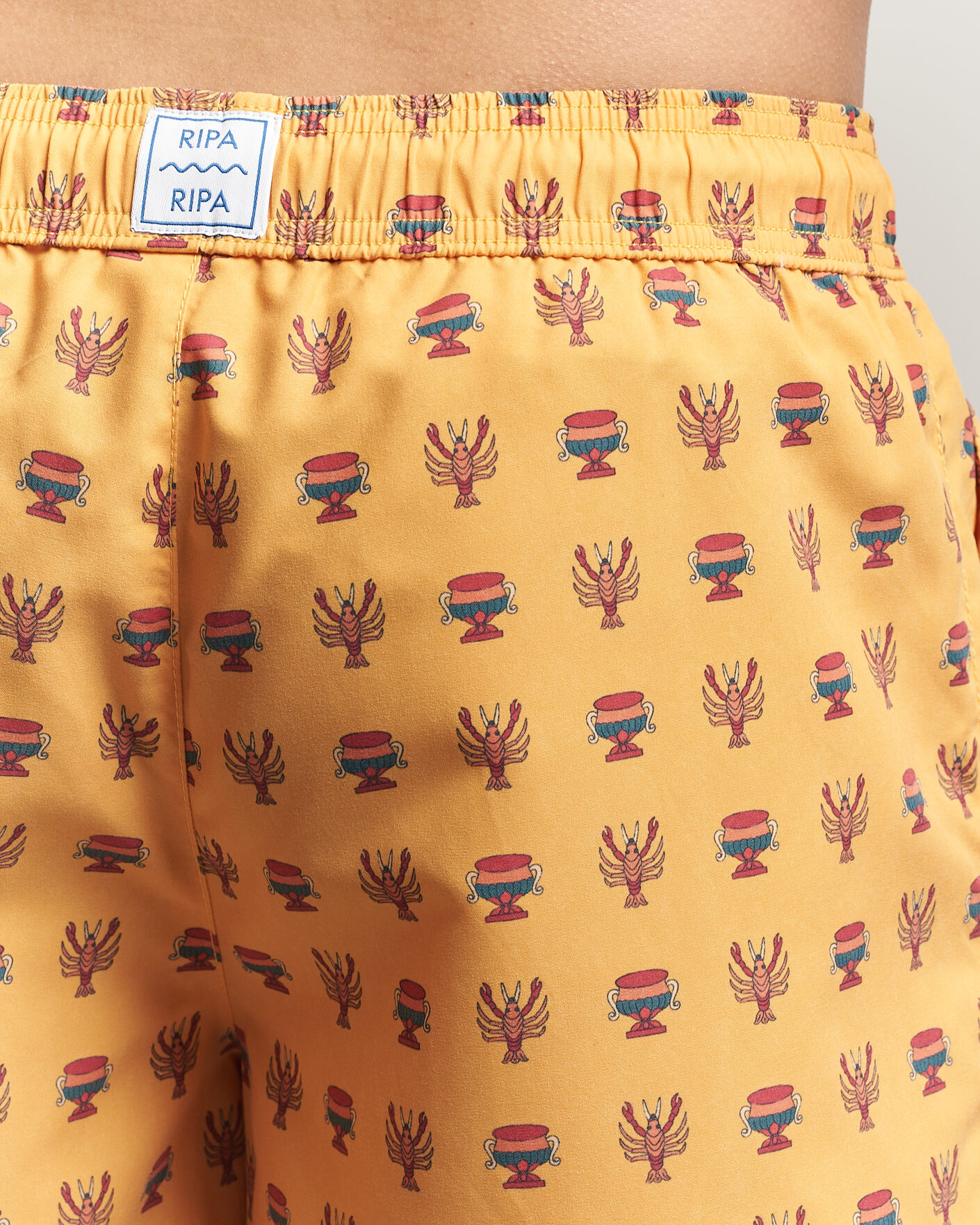 Herre | Badeshorts | Ripa Ripa | Printed Swimshorts Yellow