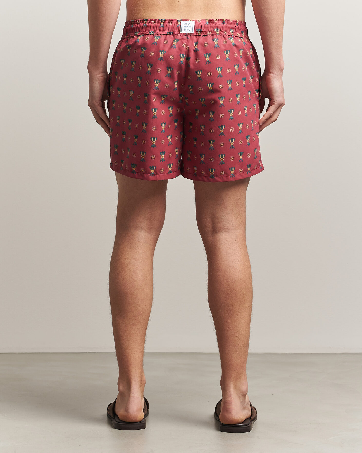 Herre | Badeshorts | Ripa Ripa | Printed Swimshorts Red