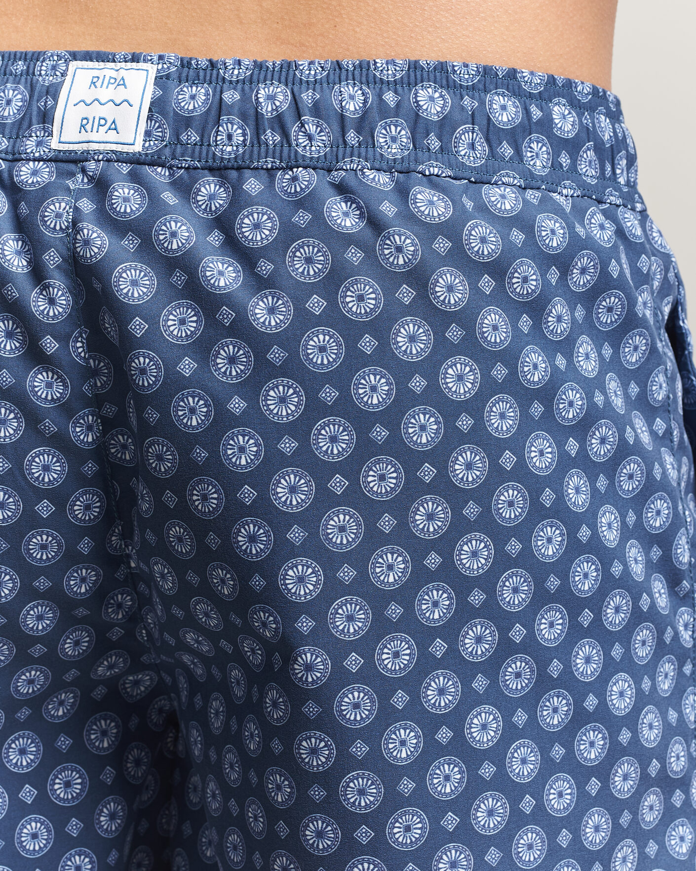 Herre | Badeshorts | Ripa Ripa | Printed Swimshorts Dark Blue
