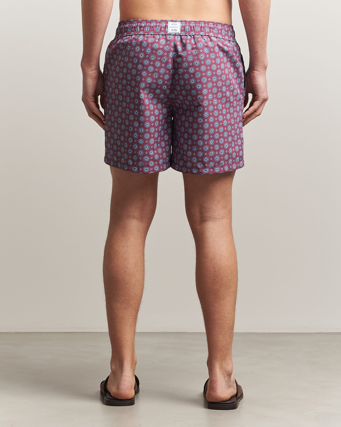 Herre | Badeshorts | Ripa Ripa | Printed Swimshorts Bordeaux