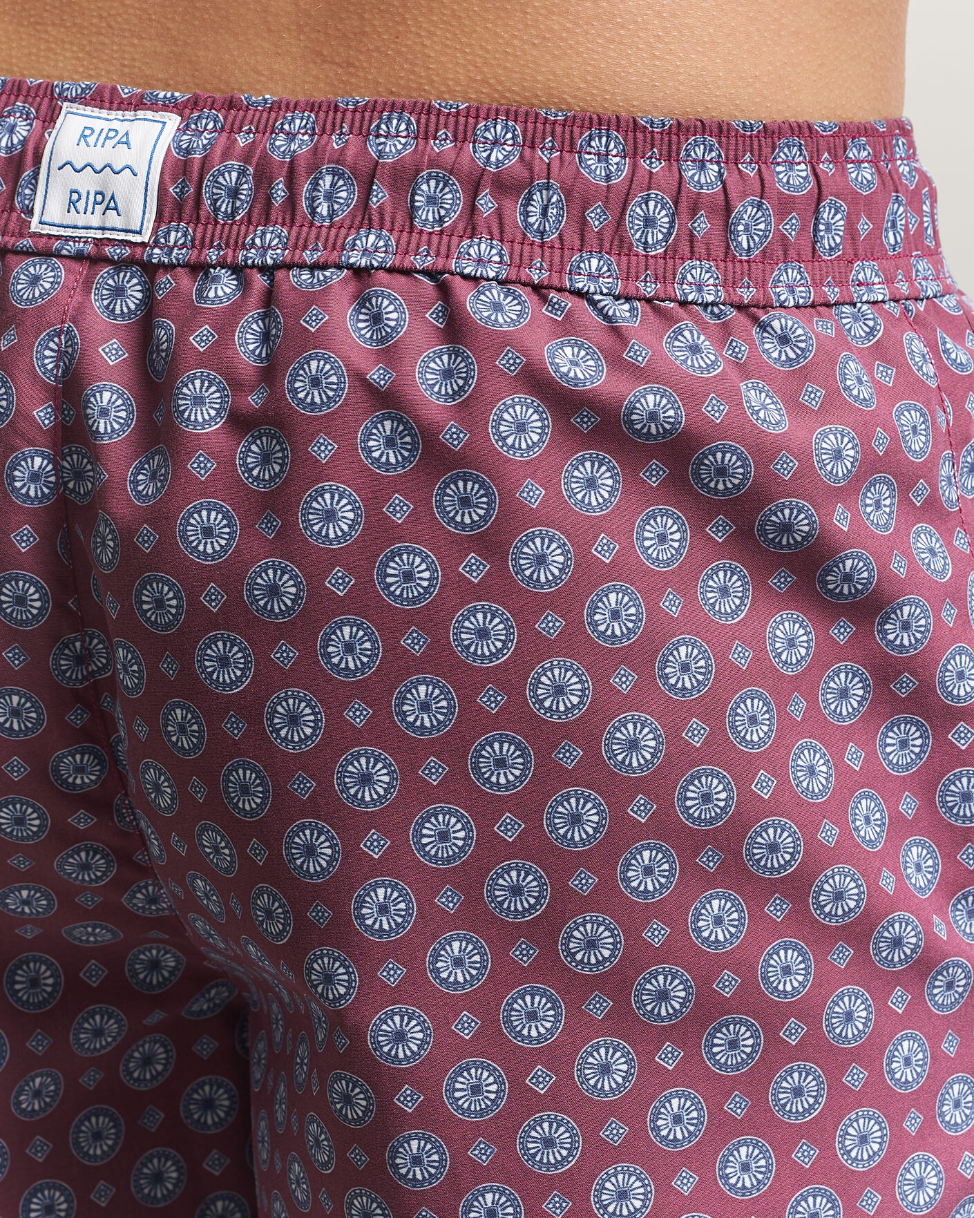 Herre | Badeshorts | Ripa Ripa | Printed Swimshorts Bordeaux