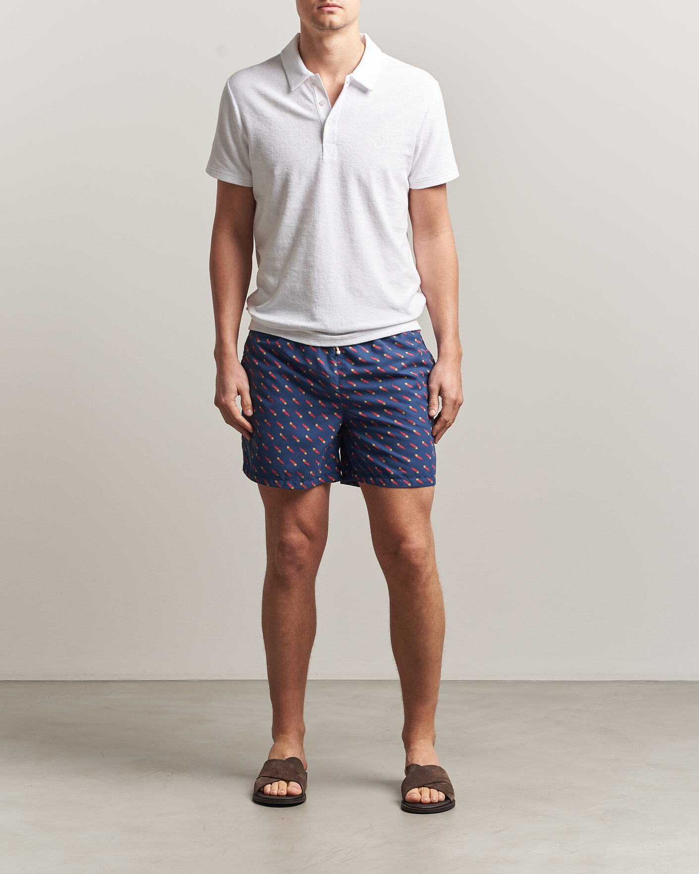 Herre | Badeshorts | Ripa Ripa | Printed Swimshorts Blue