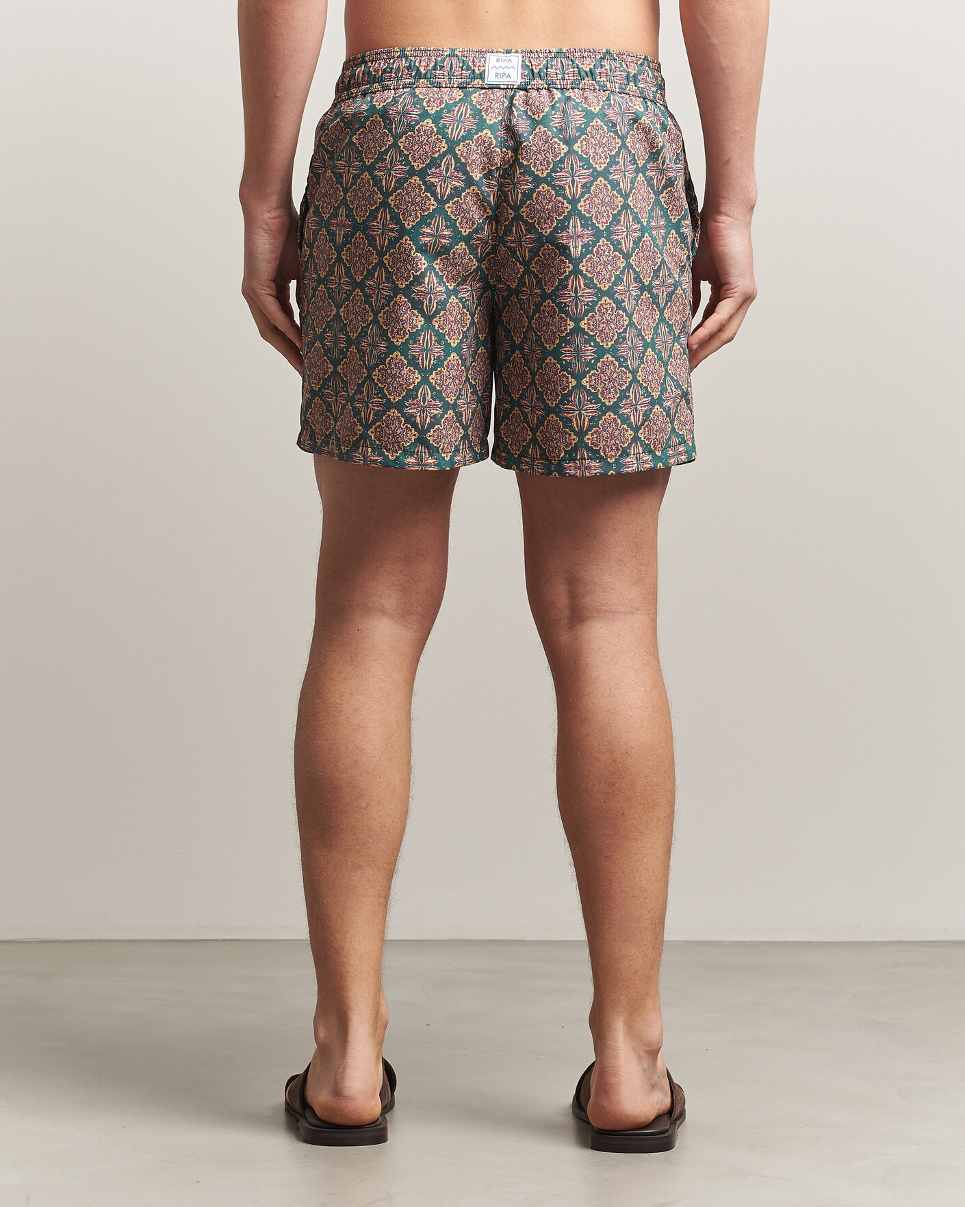 Herre | Badeshorts | Ripa Ripa | Printed Swimshorts Green/Red
