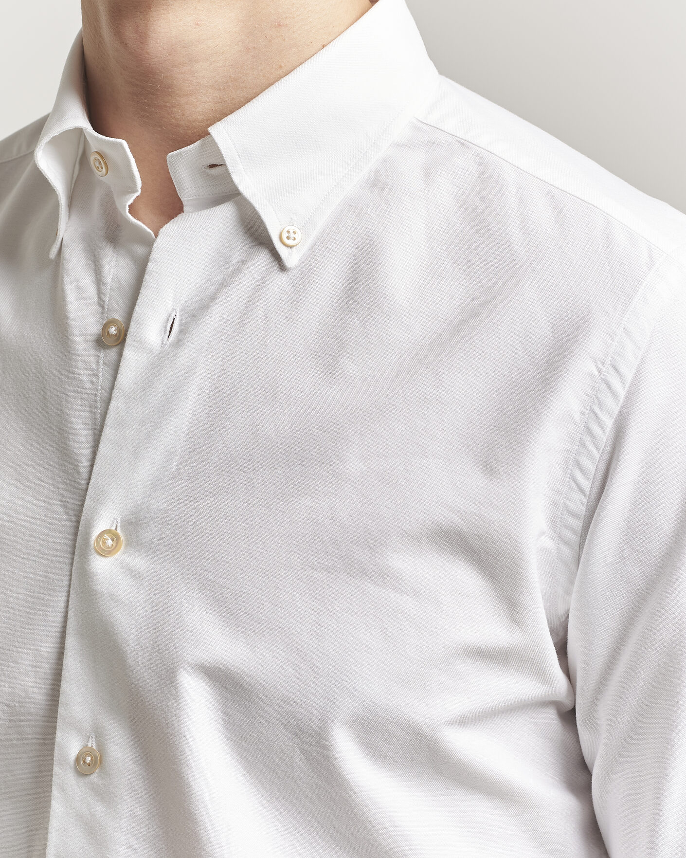 Herre | Skjorter | Grigio | Oxford Button Down Shirt White