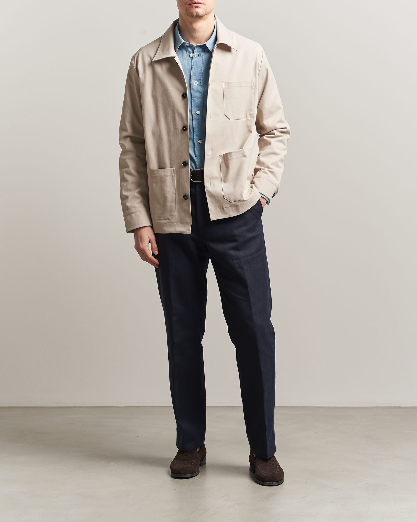 Herre | Jakker | Grigio | Cotton Chore Jacket Beige