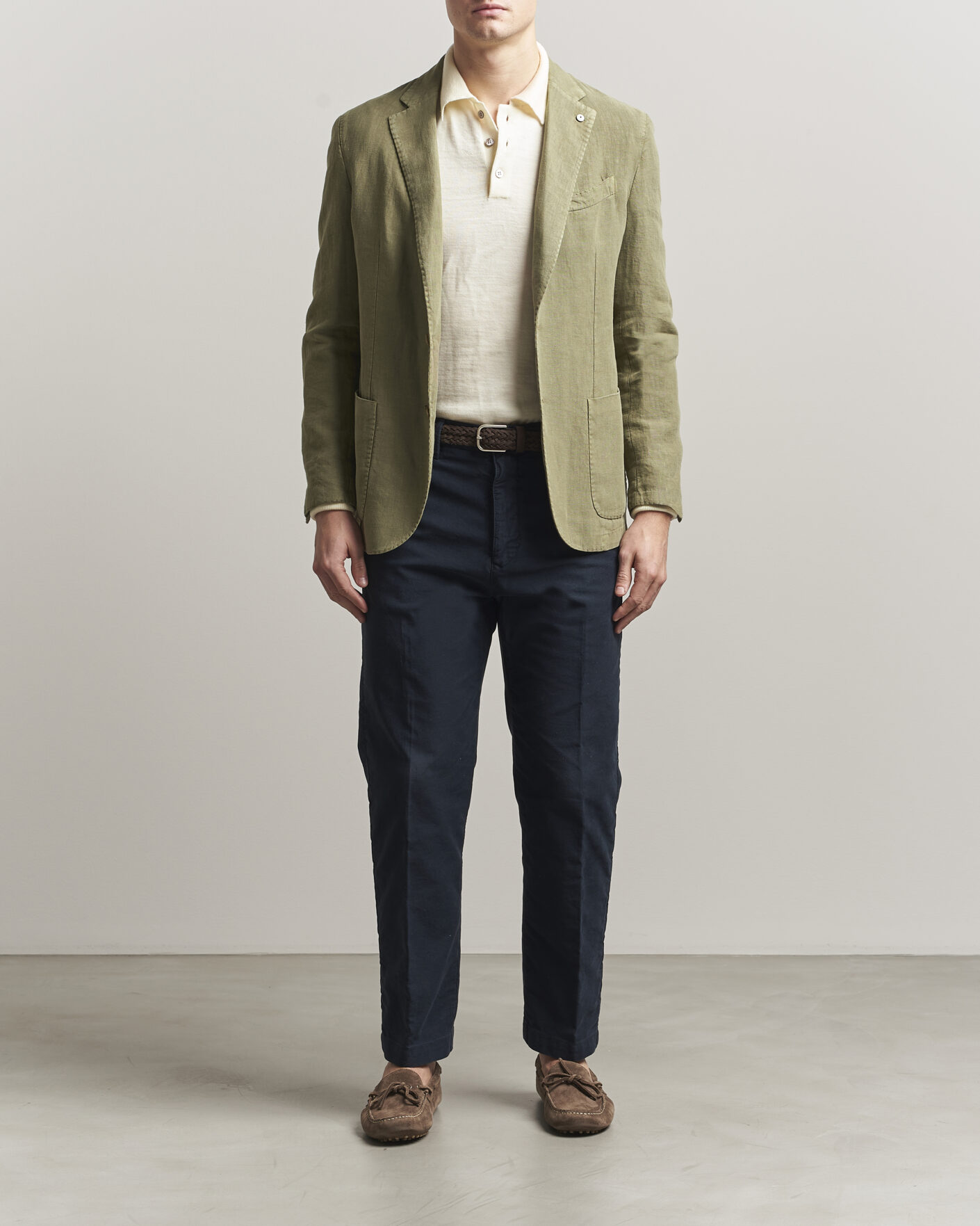 Herre | Dressjakker | L.B.M. 1911 | Jack Regular Fit Linen Blazer Olive