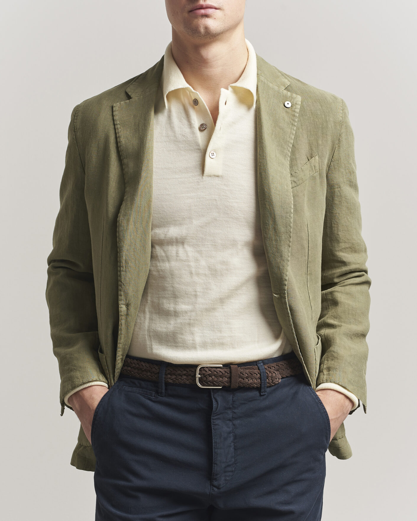 Herre | Dressjakker | L.B.M. 1911 | Jack Regular Fit Linen Blazer Olive
