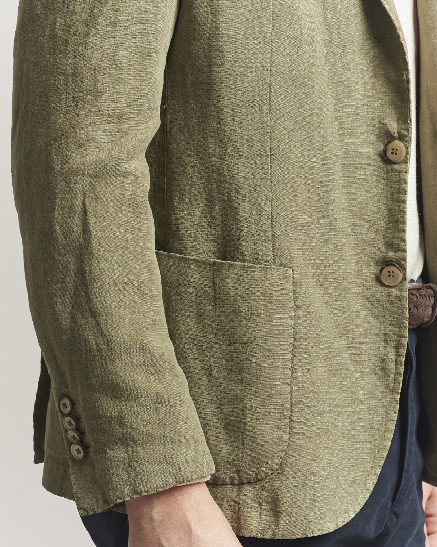 Herre | Dressjakker | L.B.M. 1911 | Jack Regular Fit Linen Blazer Olive