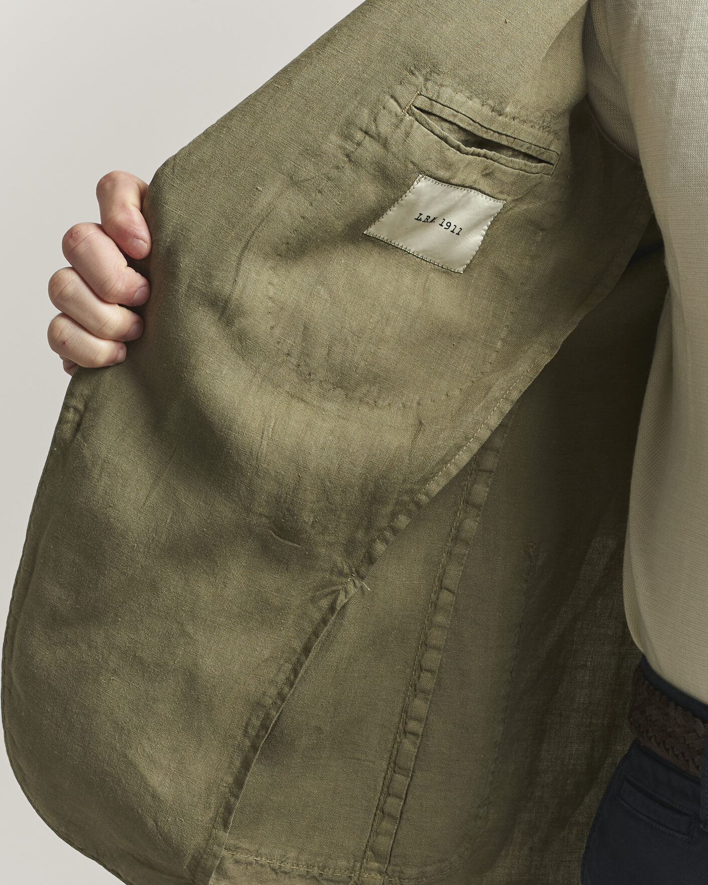 Herre | Dressjakker | L.B.M. 1911 | Jack Regular Fit Linen Blazer Olive