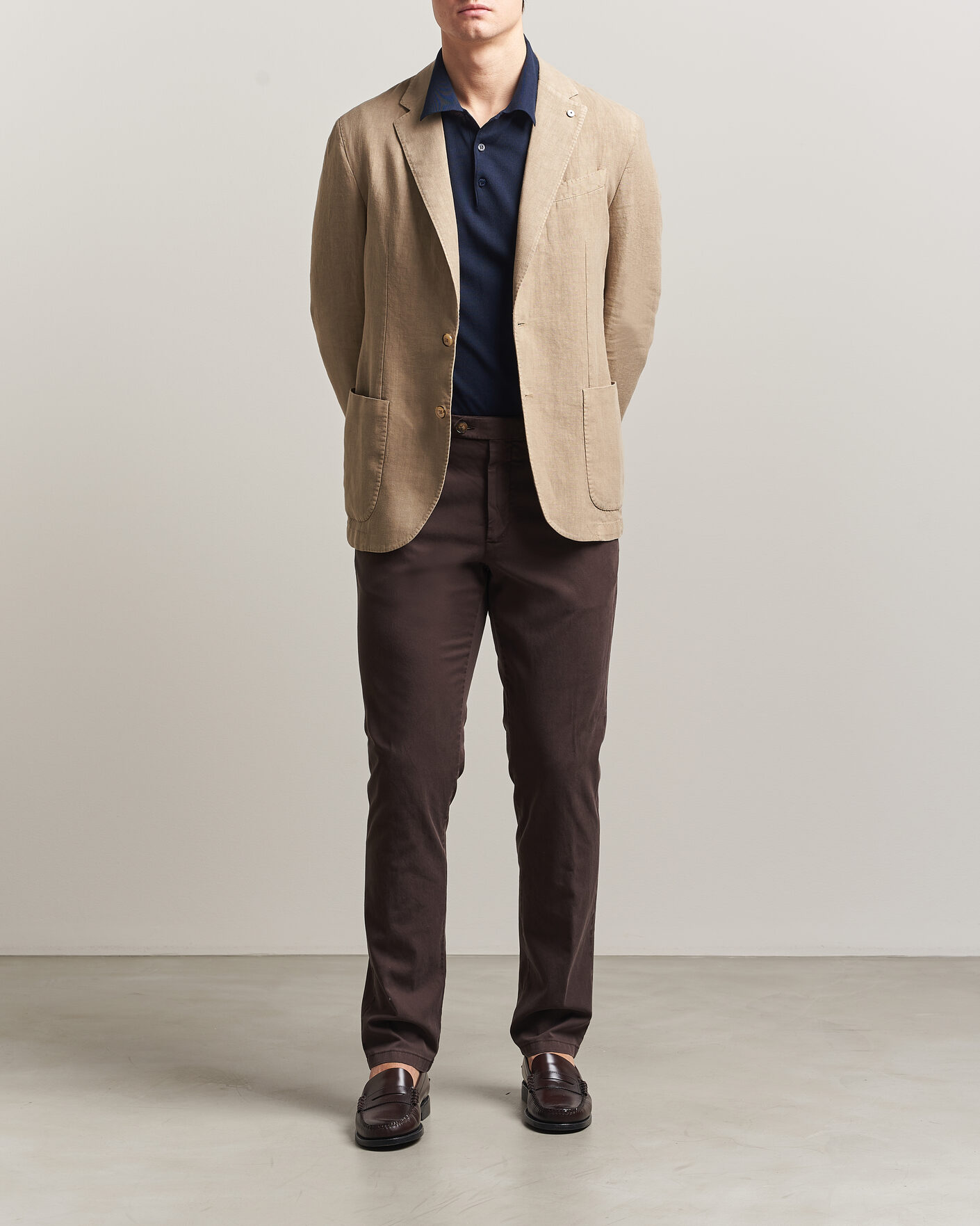 Herre | Dressjakker | L.B.M. 1911 | Jack Regular Fit Linen Blazer Taupe