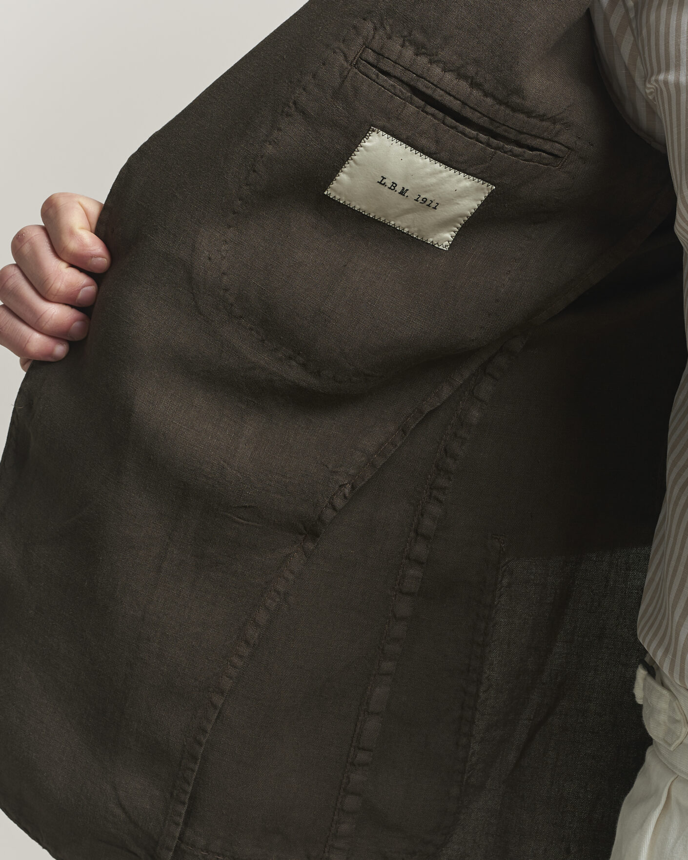 Herre | Dressjakker | L.B.M. 1911 | Jack Regular Fit Linen Blazer Brown