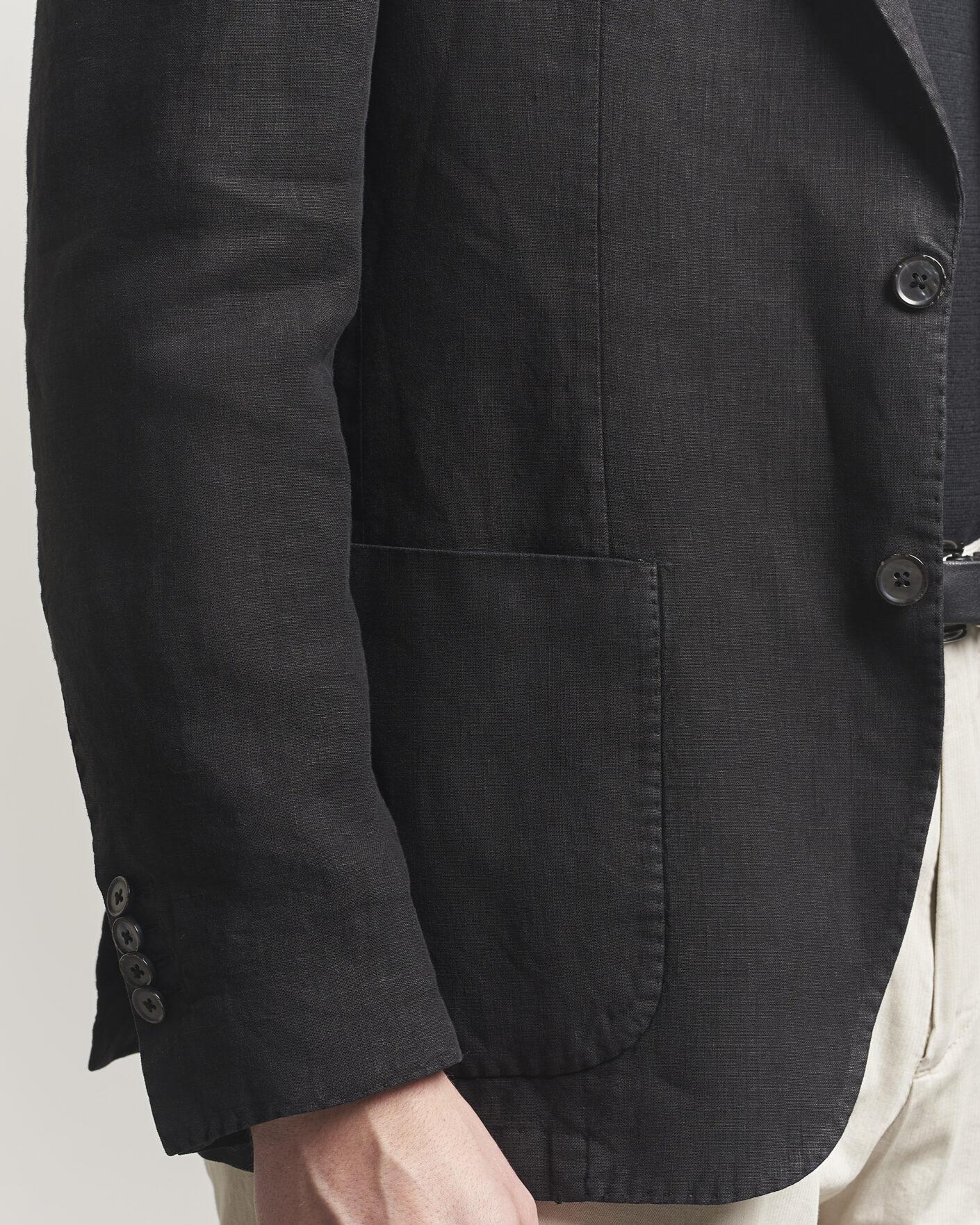 Herre | Dressjakker | L.B.M. 1911 | Jack Regular Fit Linen Blazer Black