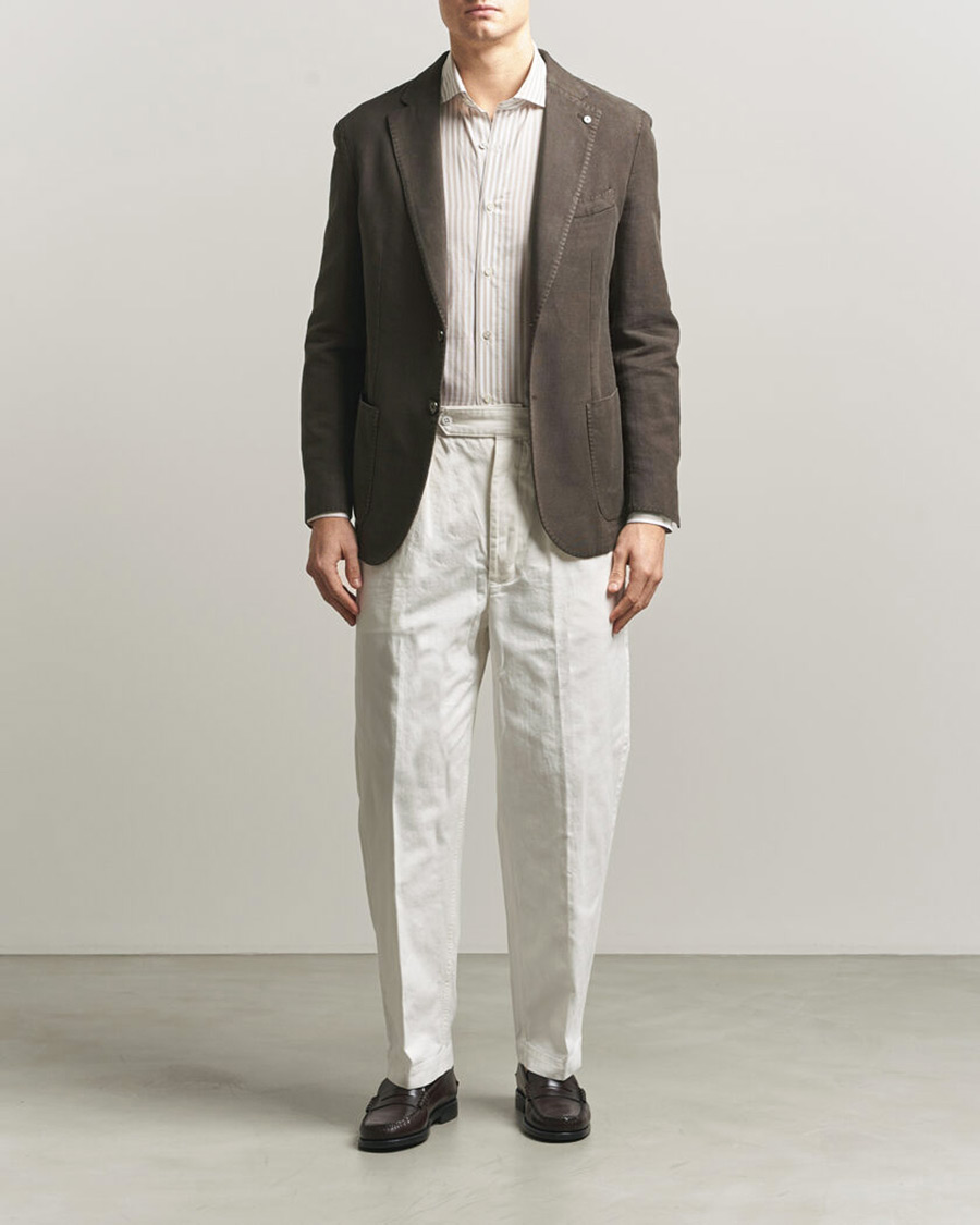 Herre | Dressjakker | L.B.M. 1911 | Jack Regular Fit Structured Cotton Blazer Brown