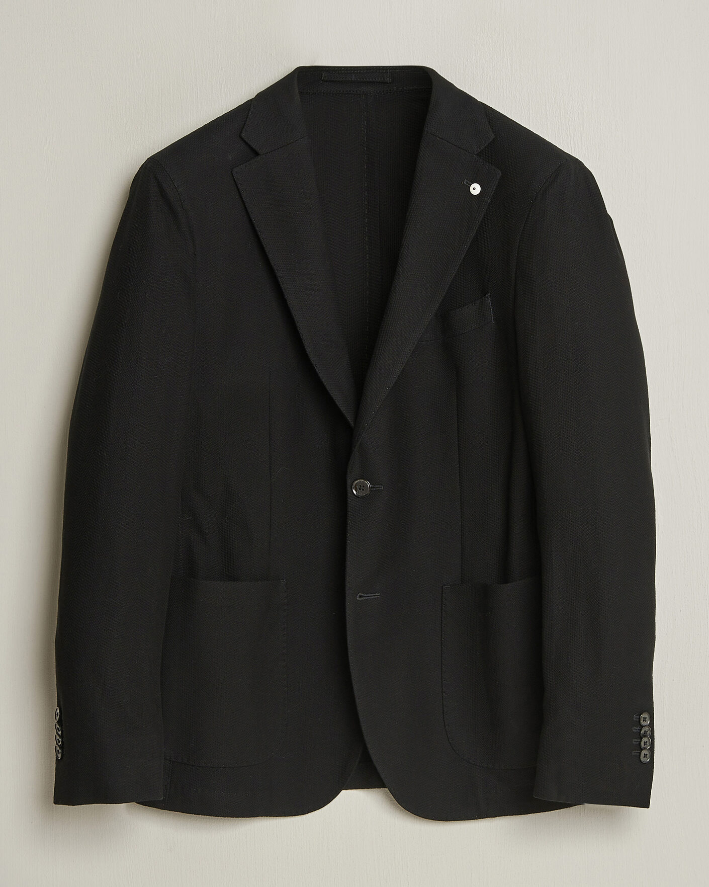 Herre | Dressjakker | L.B.M. 1911 | Jack Herringbone Cotton Blazer Black