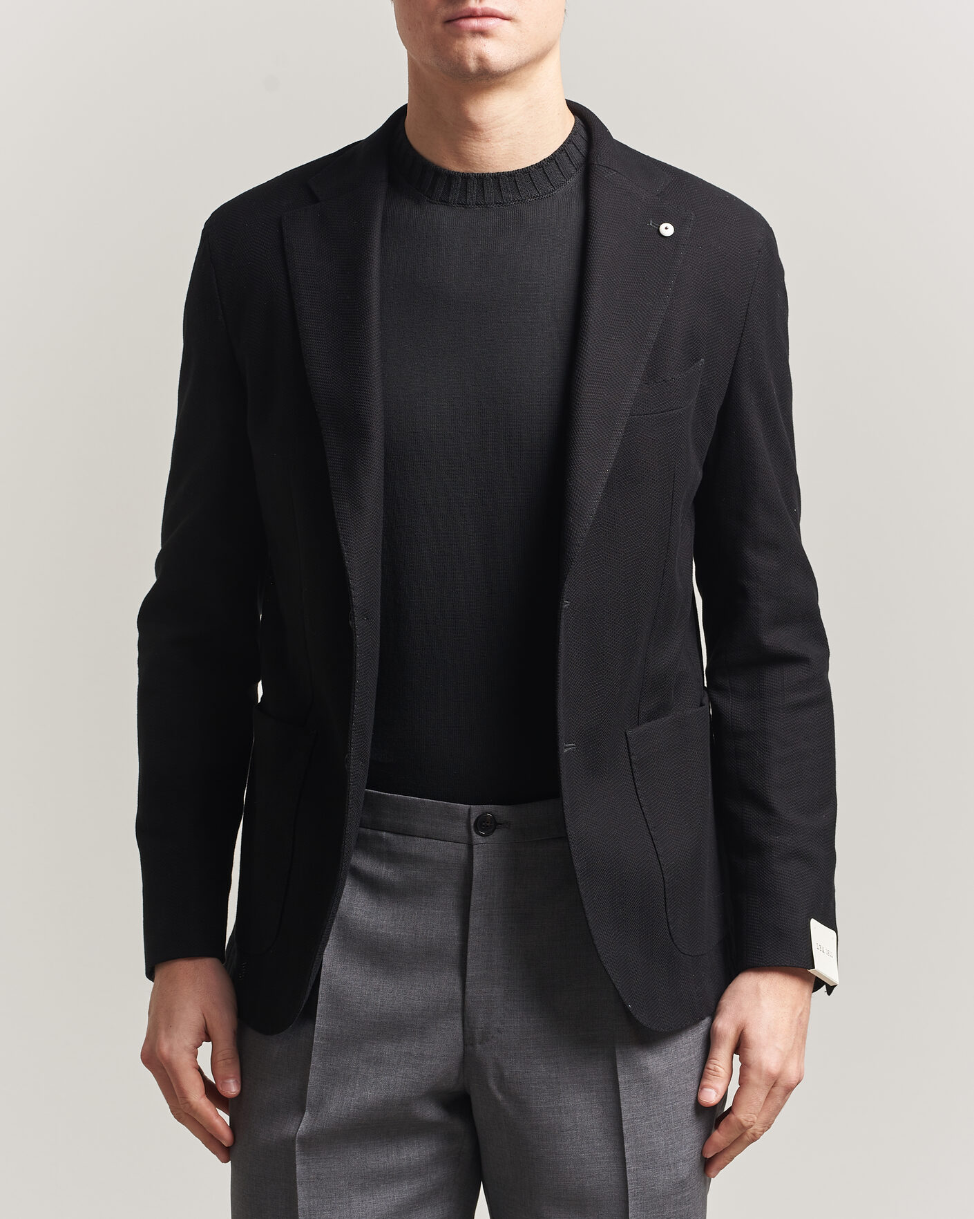 Herre | Dressjakker | L.B.M. 1911 | Jack Herringbone Cotton Blazer Black