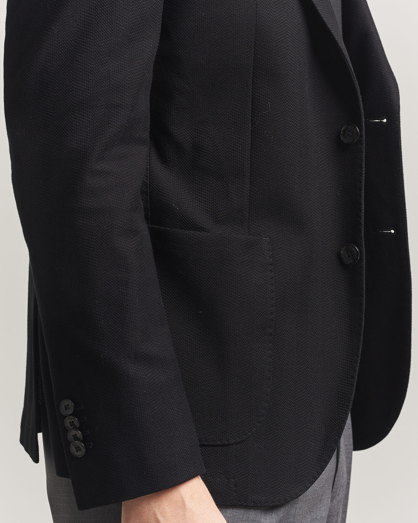 Herre | Dressjakker | L.B.M. 1911 | Jack Herringbone Cotton Blazer Black