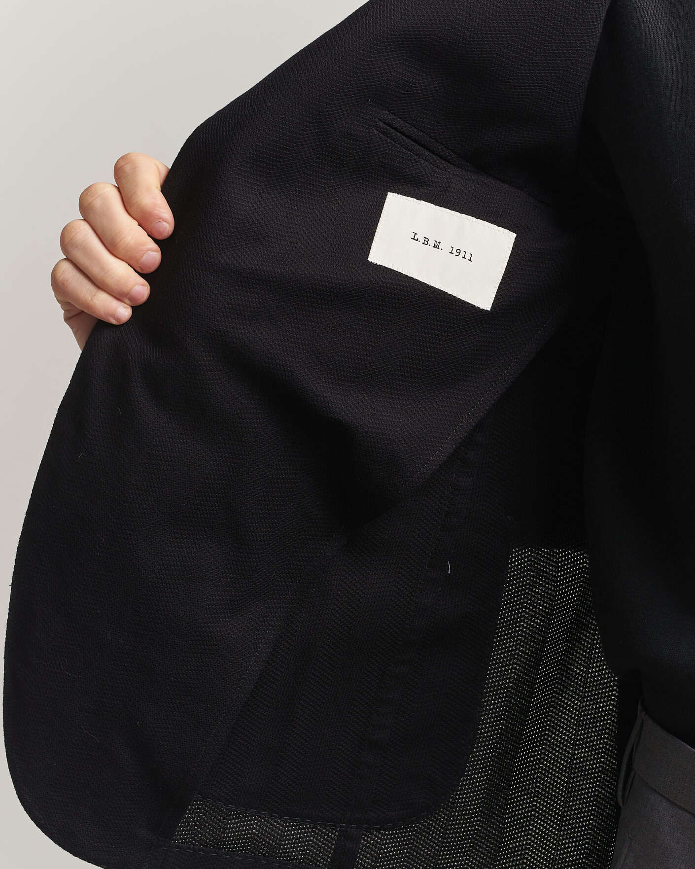 Herre | Dressjakker | L.B.M. 1911 | Jack Herringbone Cotton Blazer Black