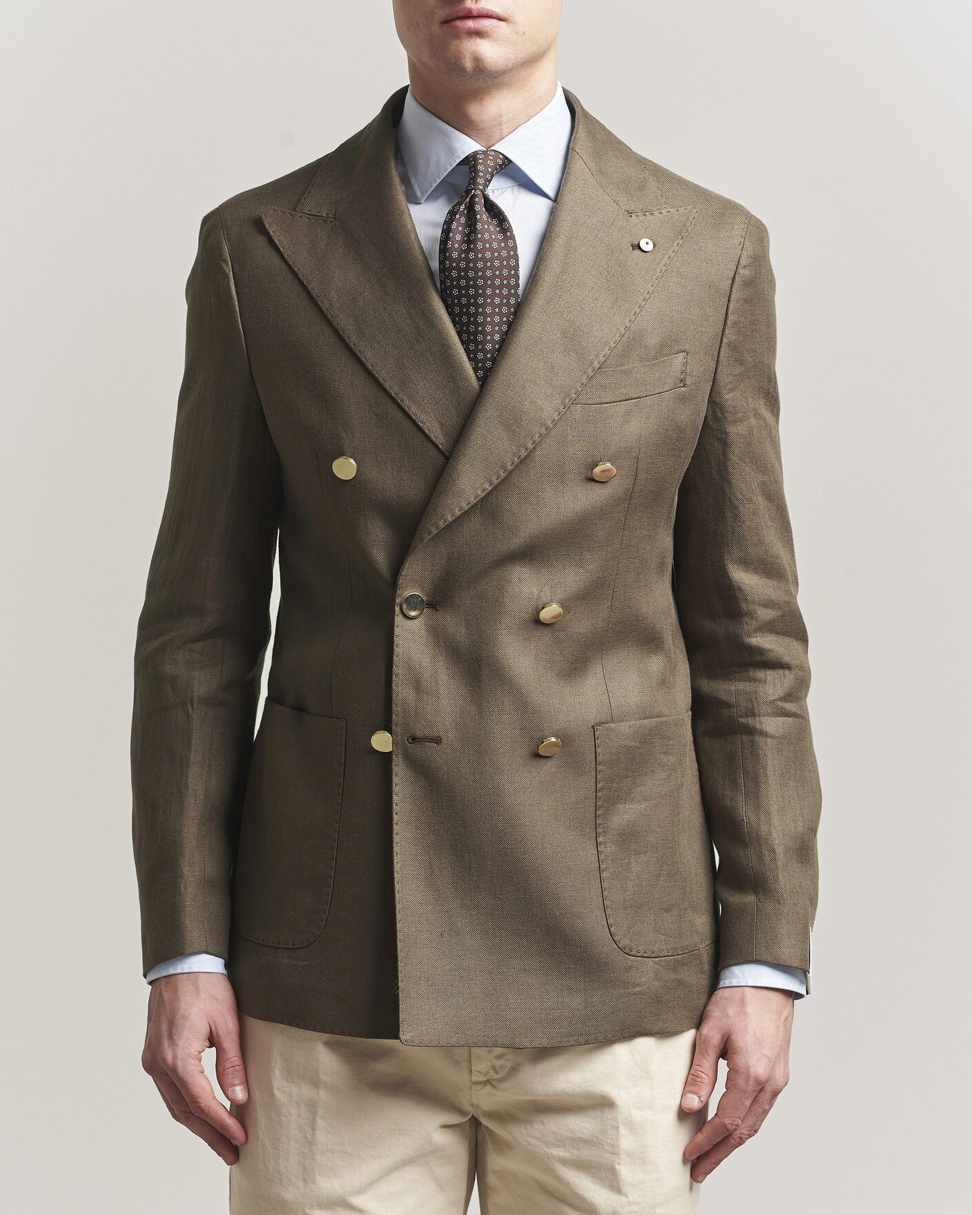 Herre | Dressjakker | L.B.M. 1911 | Tom Regular DB Linen Blazer Olive