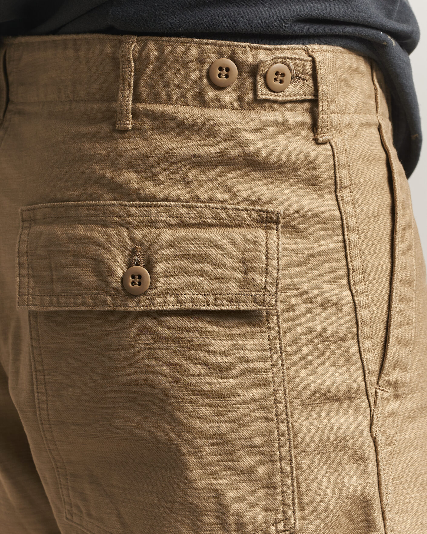 Herre | Bukser | orSlow | Regular Fit Original Sateen Fatigue Pants Sand Beige