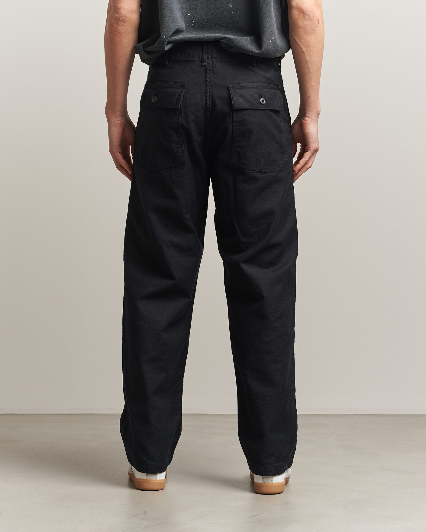 Herre | Bukser | orSlow | Regular Fit Original Sateen Fatigue Pants Black