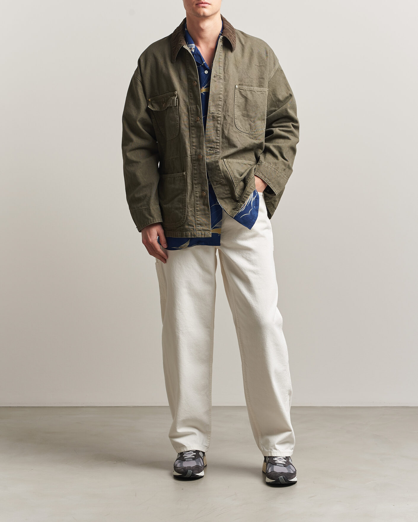 Herre | Jakker | orSlow | Oxford Coverall Chore Jacket Army Green