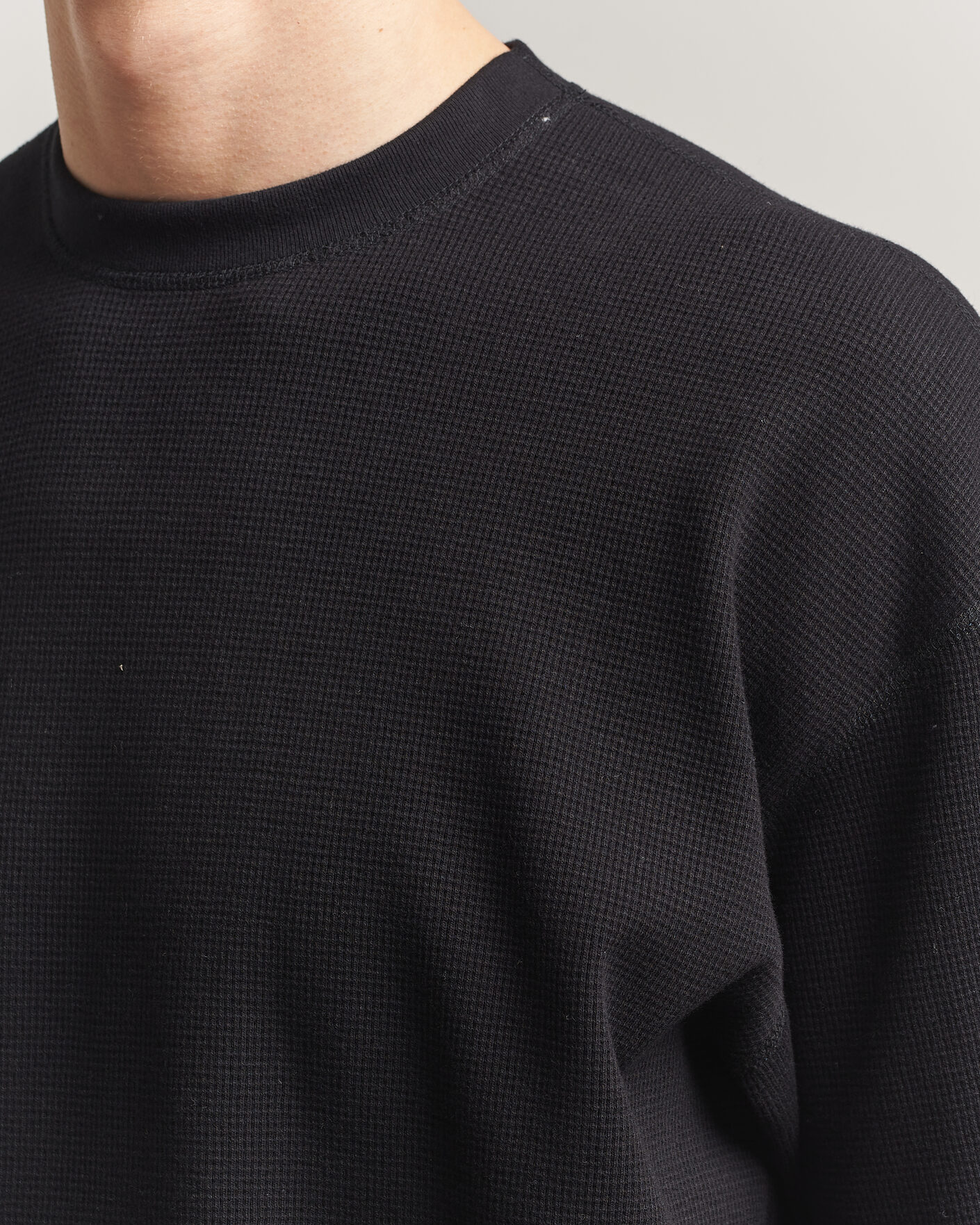 Herre | T-Shirts | orSlow | Waffle Cotton T-Shirt Black