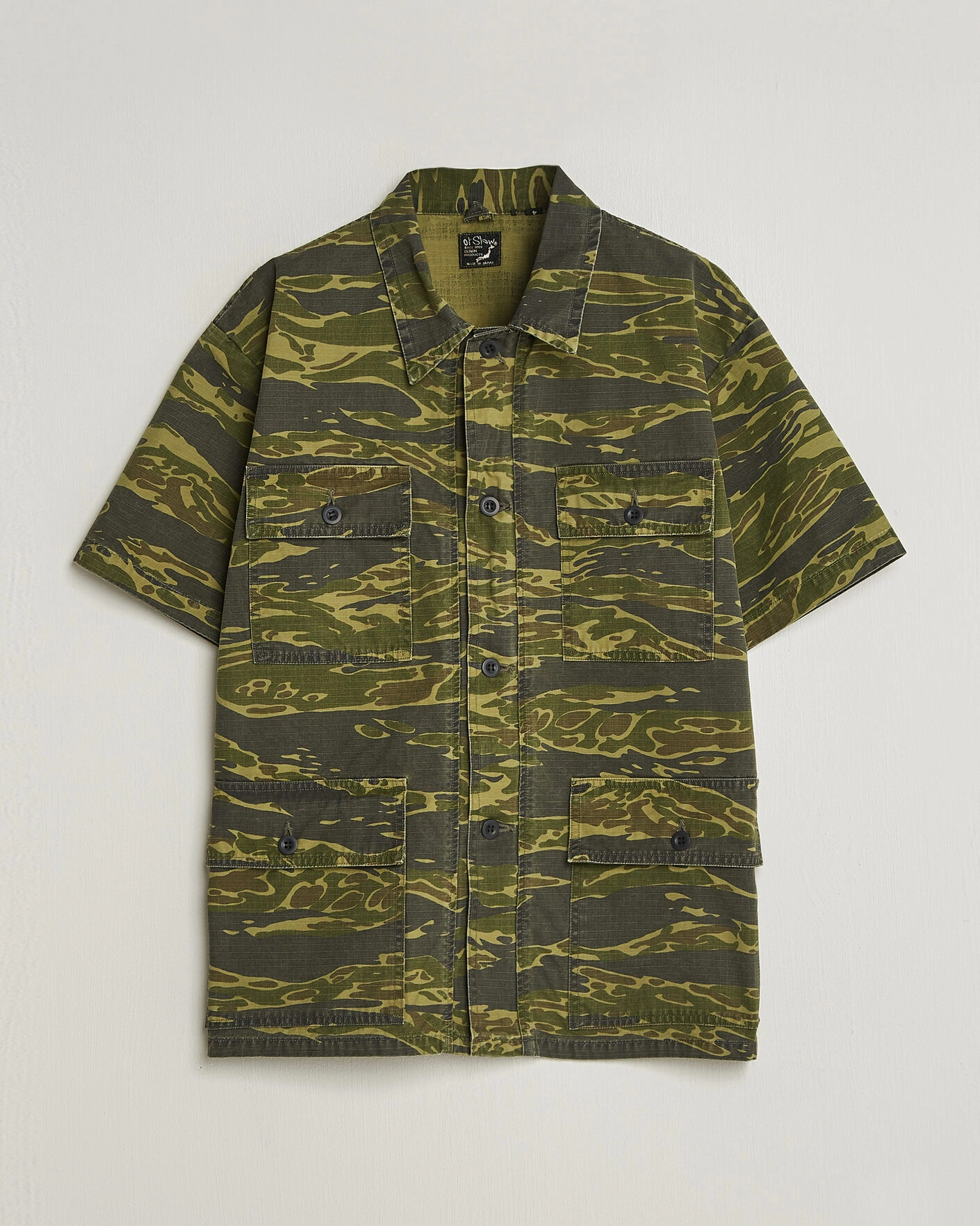 Herre | Skjorter | orSlow | Short Sleeve Utility Shirt Tiger Camo