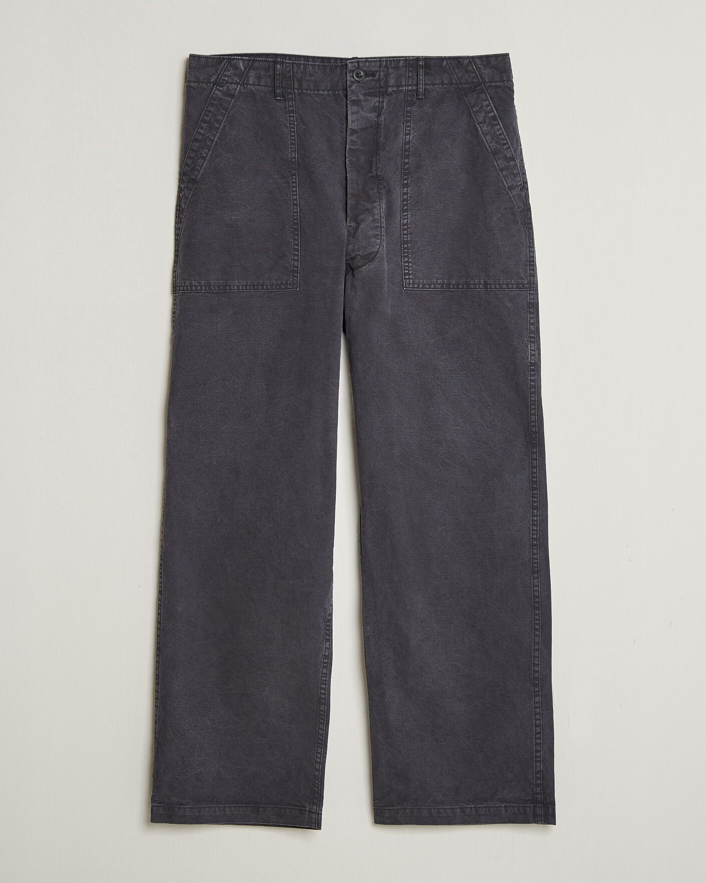 Herre | Bukser | orSlow | Summer Fatigue Pants Washed Black