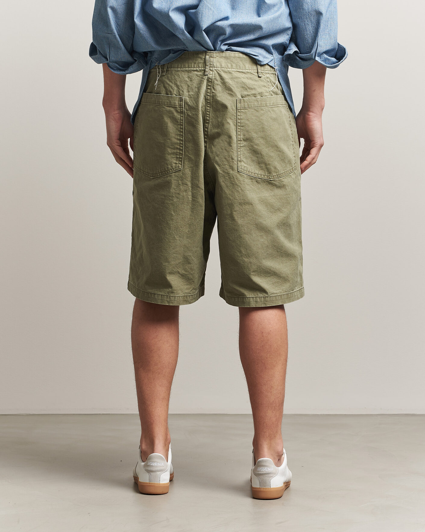Herre | Shorts | orSlow | Summer Fatigue Shorts Washed Army Green