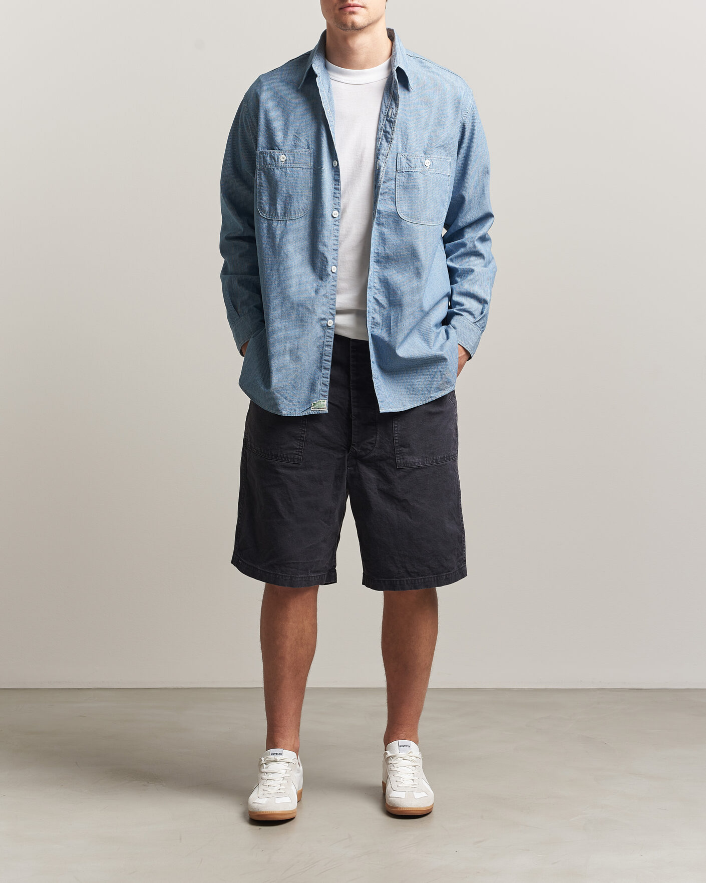 Herre | Shorts | orSlow | Summer Fatigue Shorts Washed Black