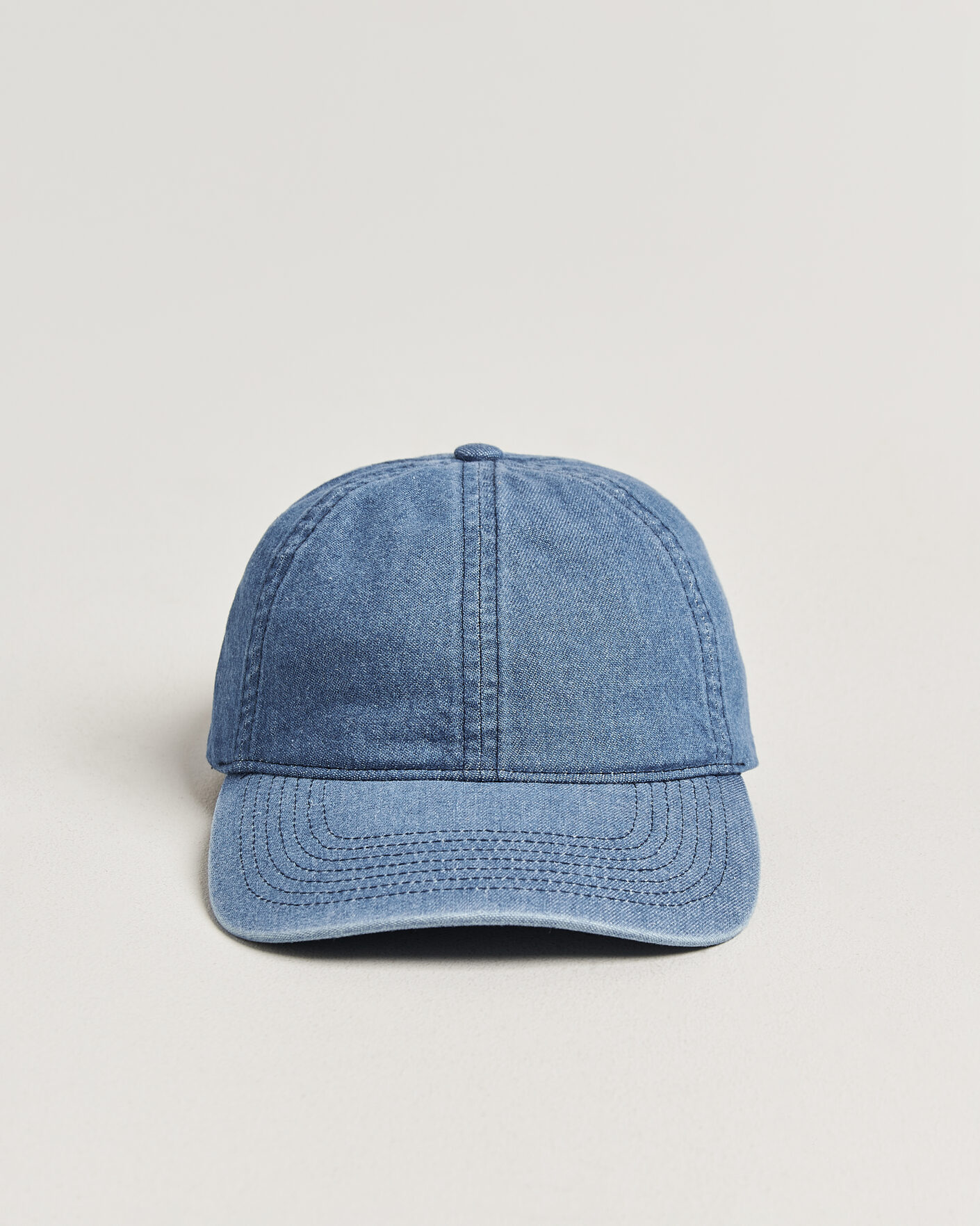 Herre | Hatter og capser | Varsity Headwear | Washed Denim Baseball Cap Indigo
