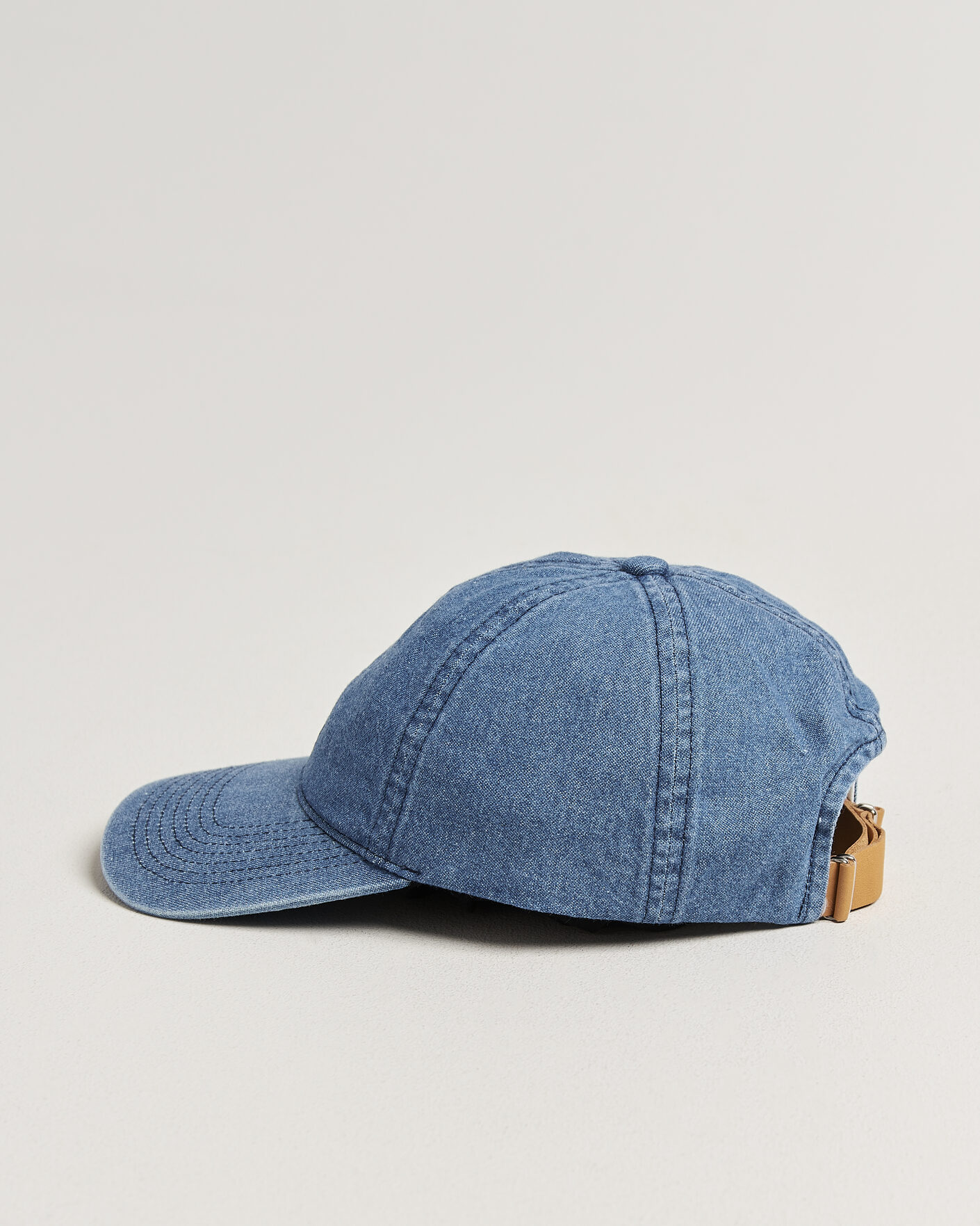 Herre | Hatter og capser | Varsity Headwear | Washed Denim Baseball Cap Indigo
