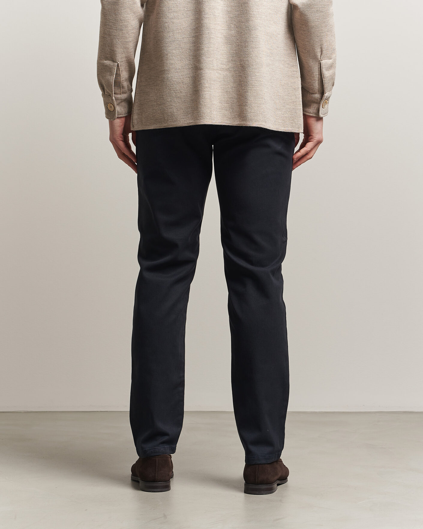 Herre | Bukser | Oscar Jacobson | Slim Fit 5-Pocket Chino Navy