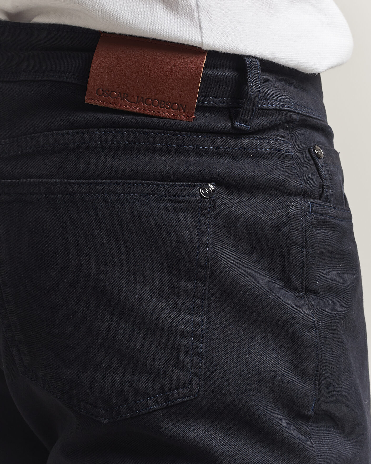 Herre | Bukser | Oscar Jacobson | Slim Fit 5-Pocket Chino Navy