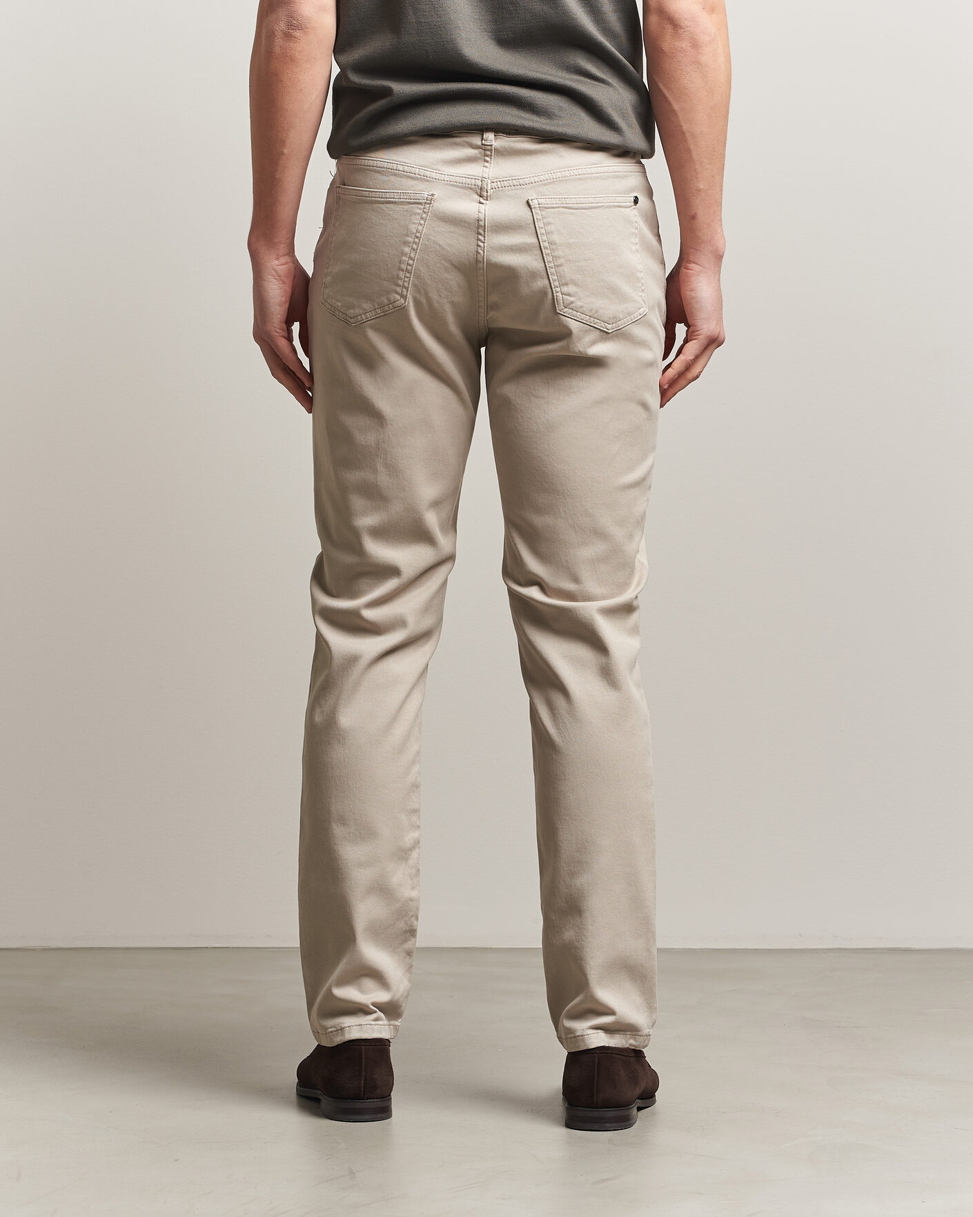 Herre | Bukser | Oscar Jacobson | Slim Fit 5-Pocket Chino Beige