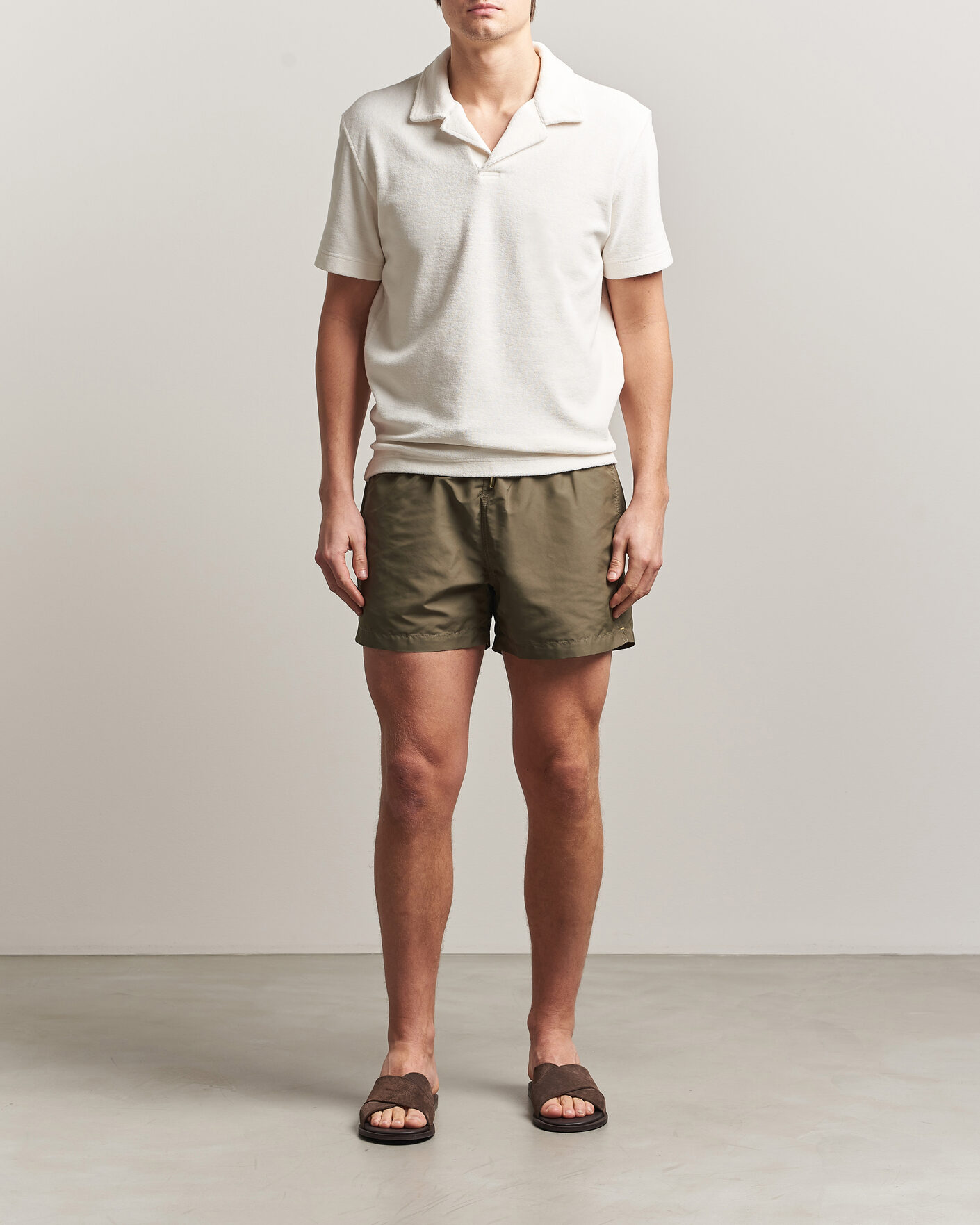Herre | Badeshorts | Orlebar Brown | Jack Solid Drawstring Swim Shorts Herbal Green