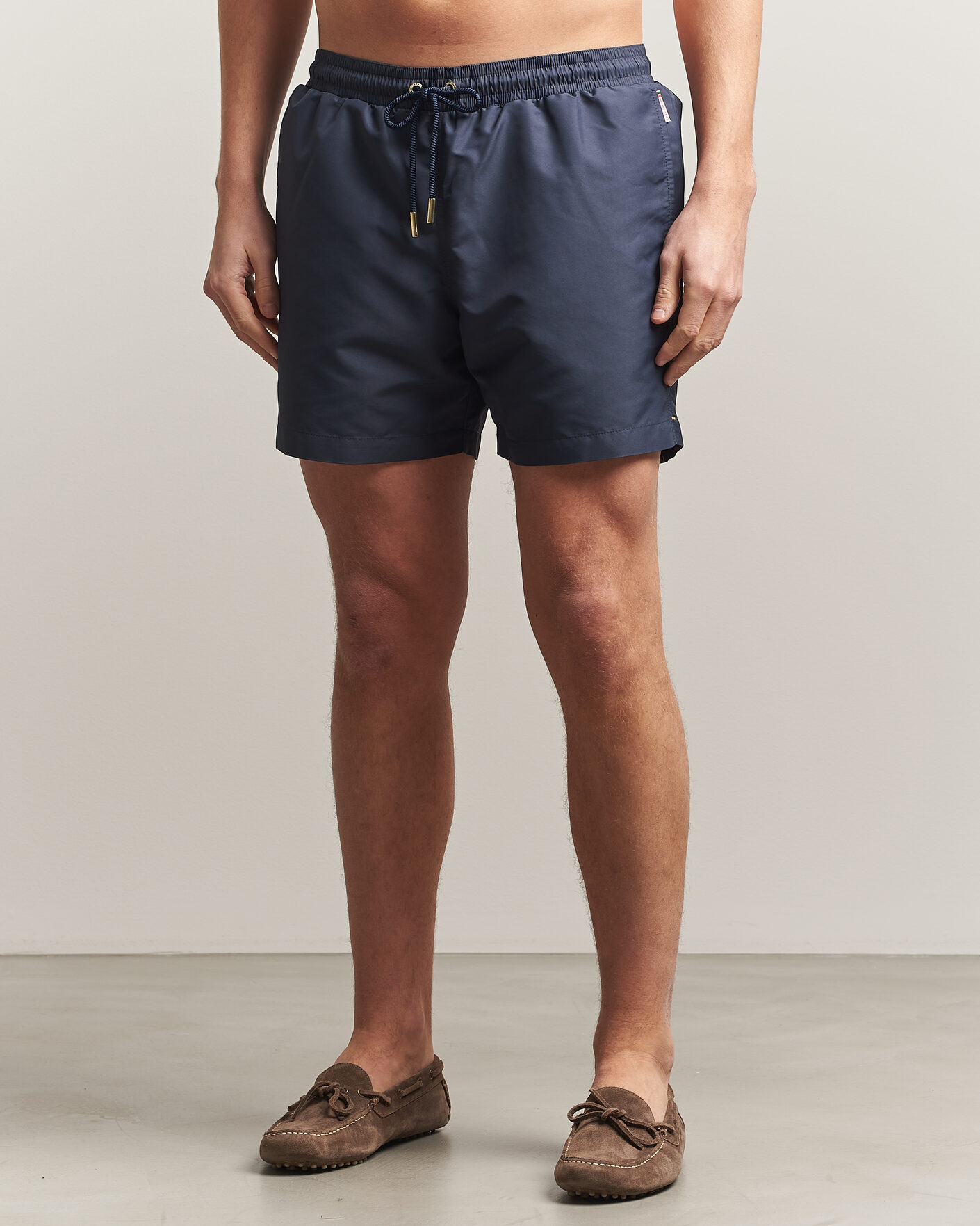 Herre | Badeshorts | Orlebar Brown | Boxer Solid Drawstring Swim Shorts Granite
