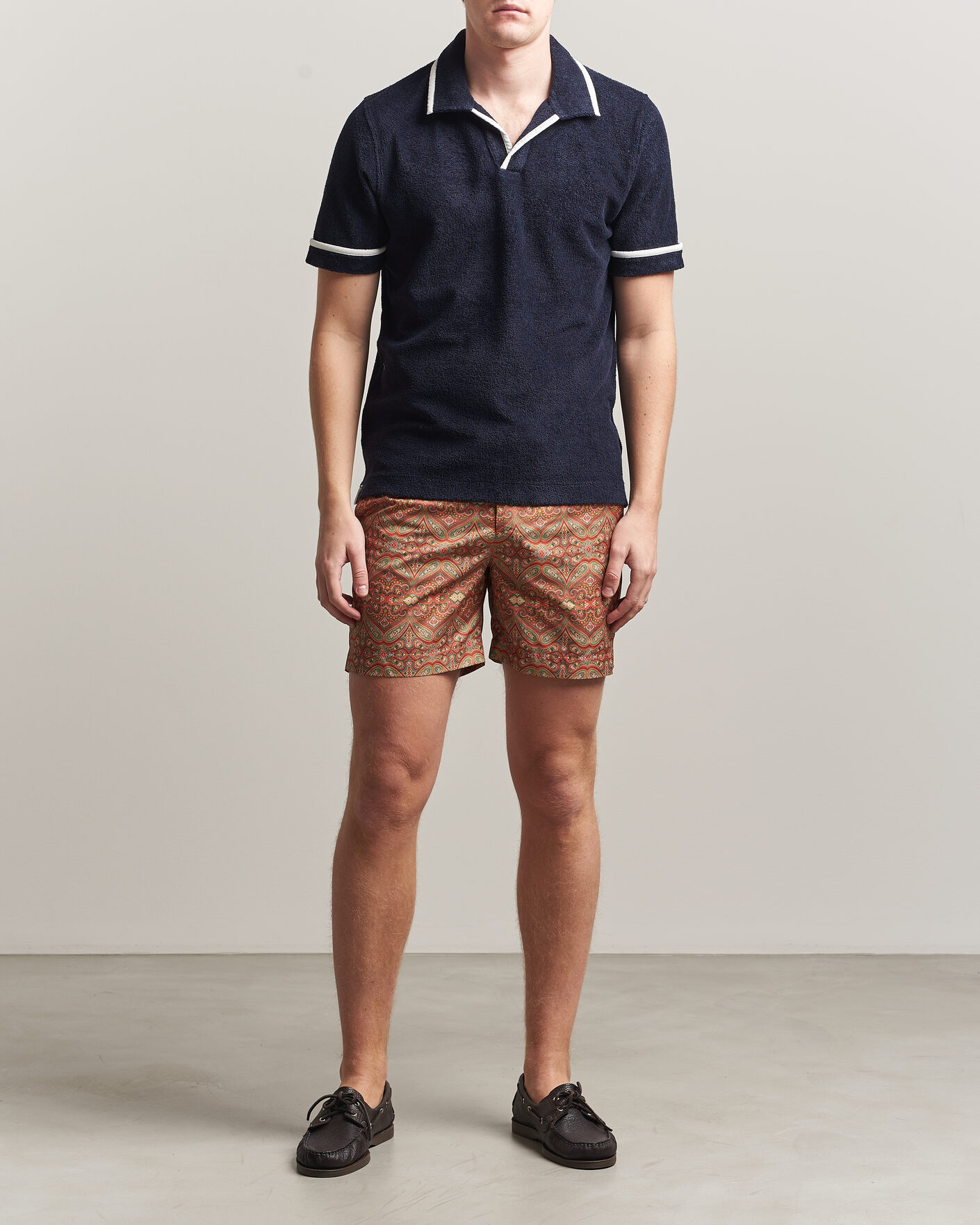 Herre | Badeshorts | Orlebar Brown | Bulldog Drawcord Carnival Swim Shorts Vermillion