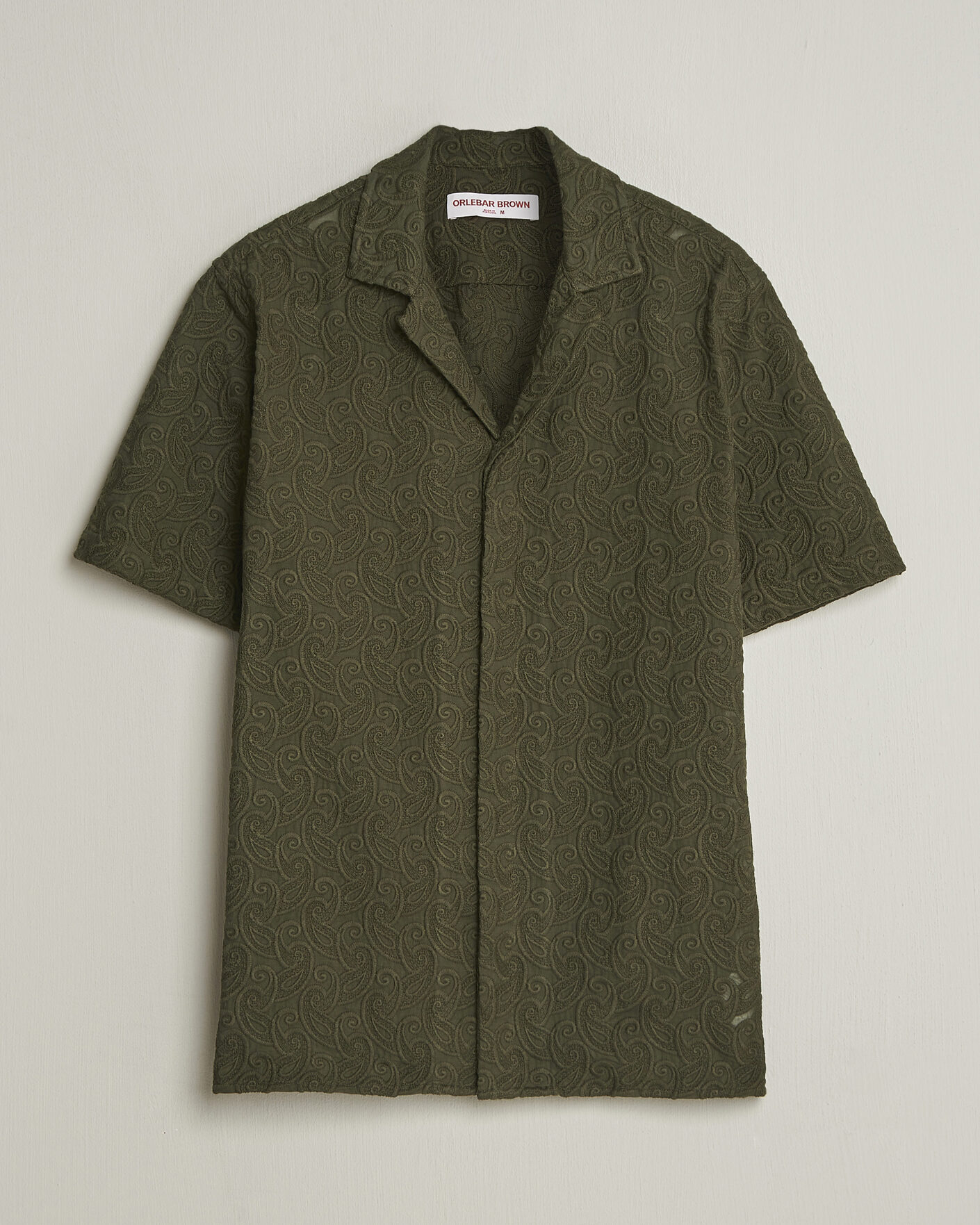 Herre | Skjorter | Orlebar Brown | Maitan Brodery Shirt Bayleaf Green