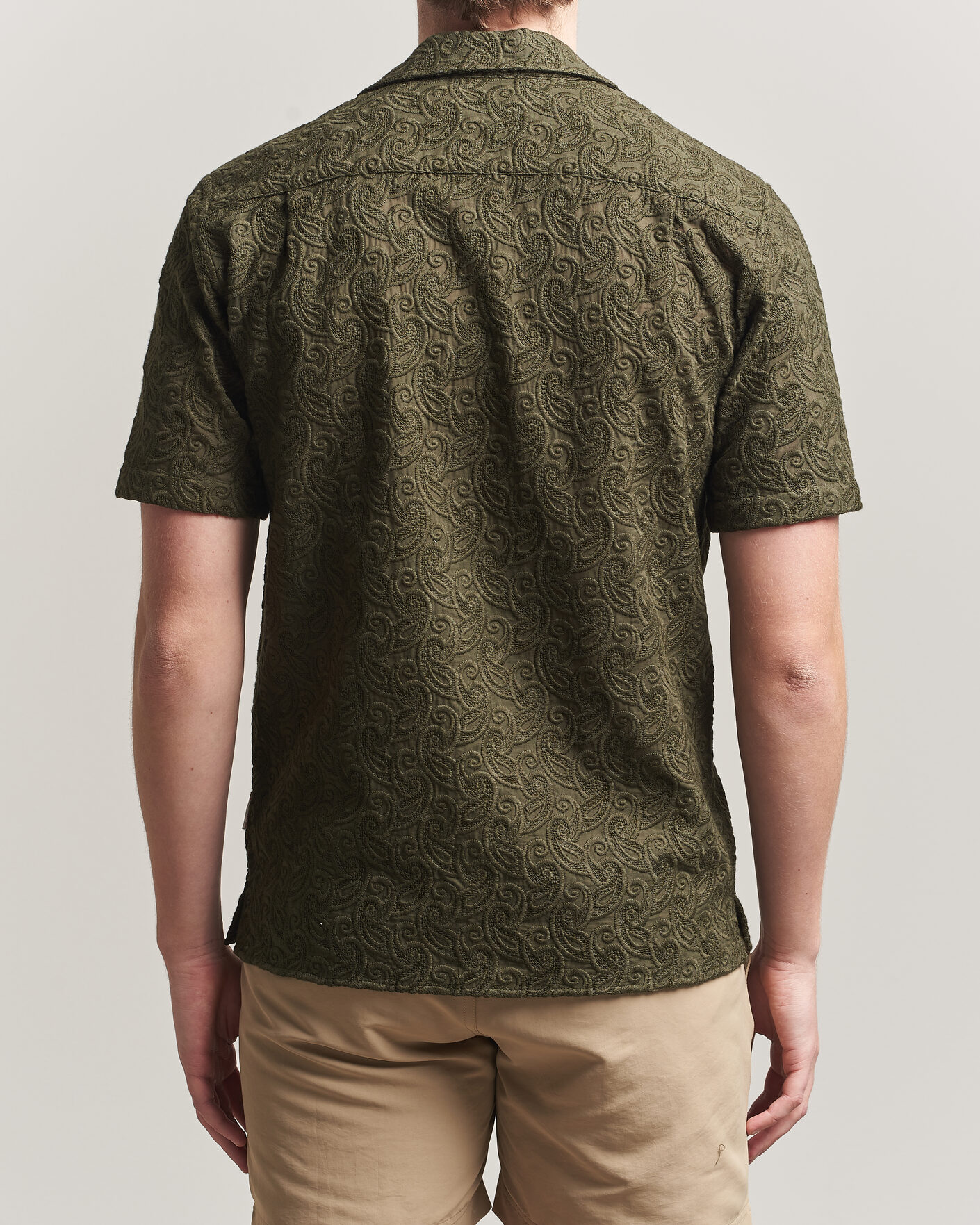 Herre | Skjorter | Orlebar Brown | Maitan Brodery Shirt Bayleaf Green