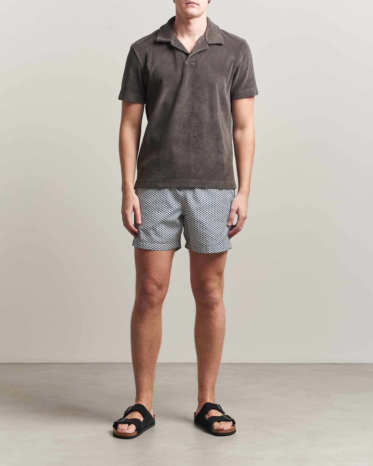 Herre | Pikéer | Orlebar Brown | Terry Resort Polo Elephant Grey