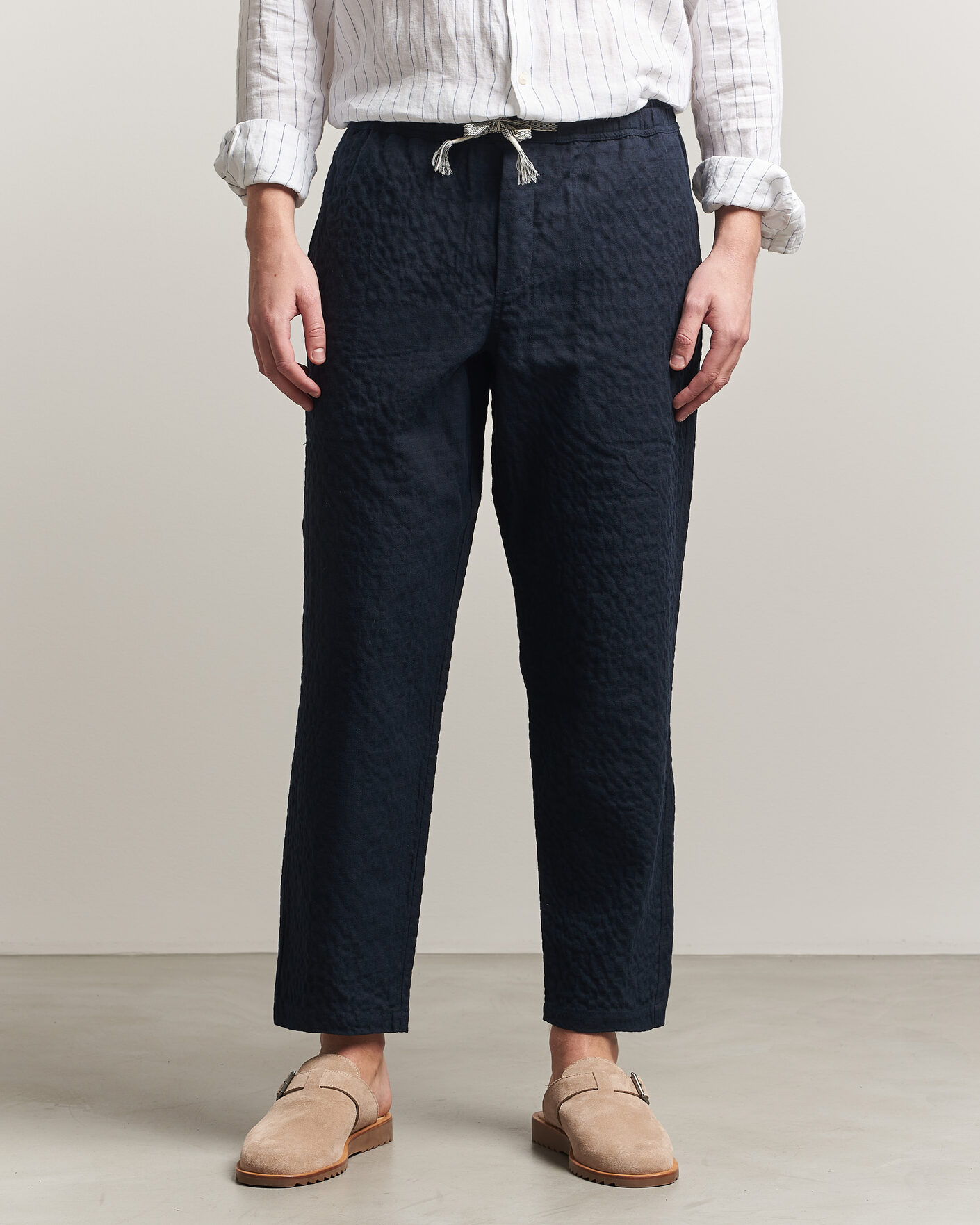 Herre | Bukser | Orlebar Brown | Sonoran Sereno Herringbone Trousers Night Iris