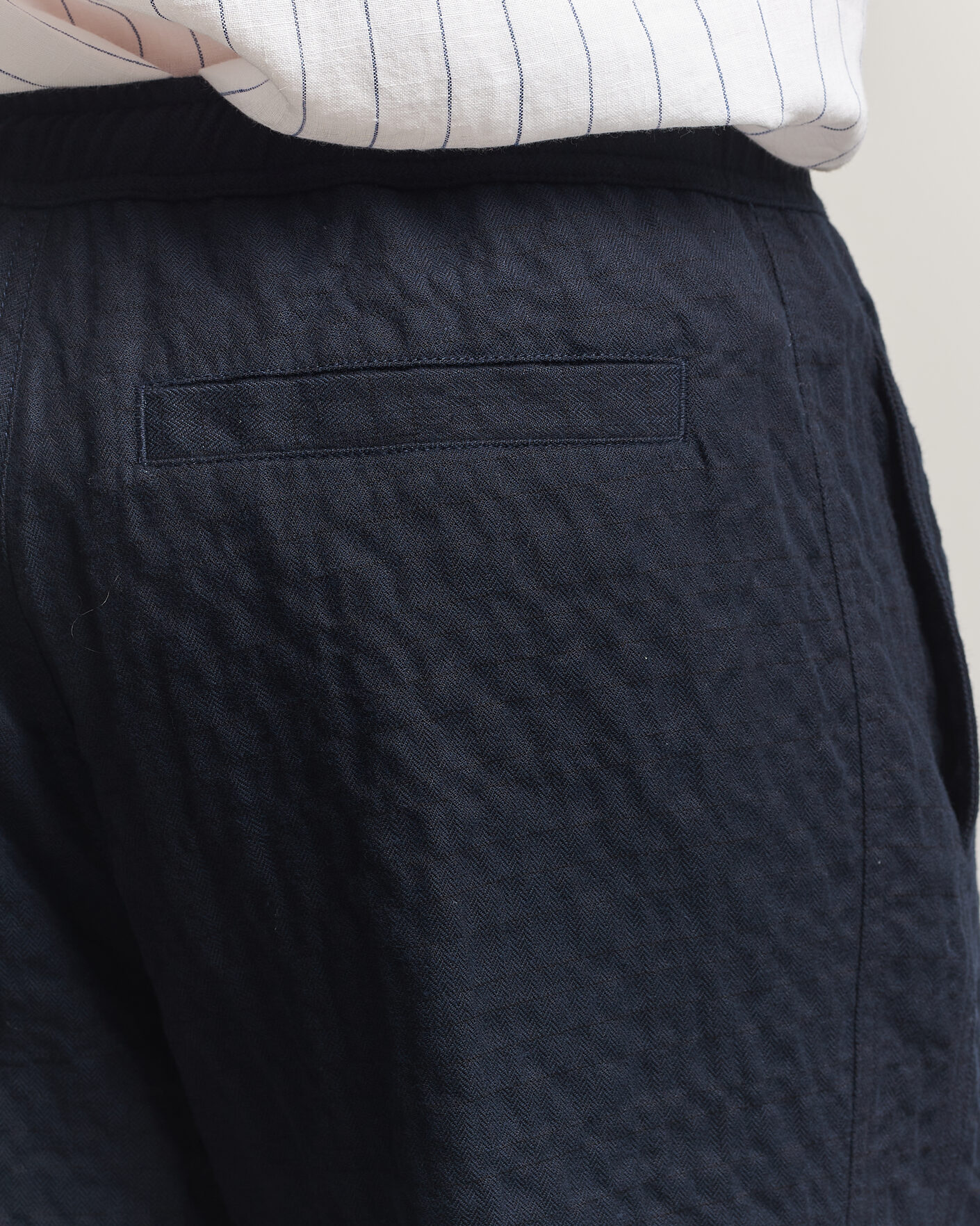 Herre | Bukser | Orlebar Brown | Sonoran Sereno Herringbone Trousers Night Iris