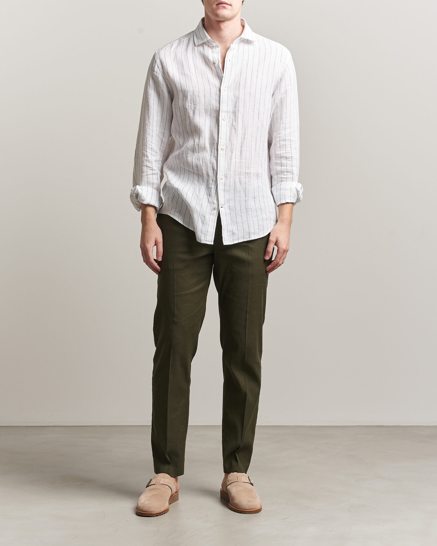 Herre | Bukser | Orlebar Brown | Ray Linen Pants Bayleaf Green