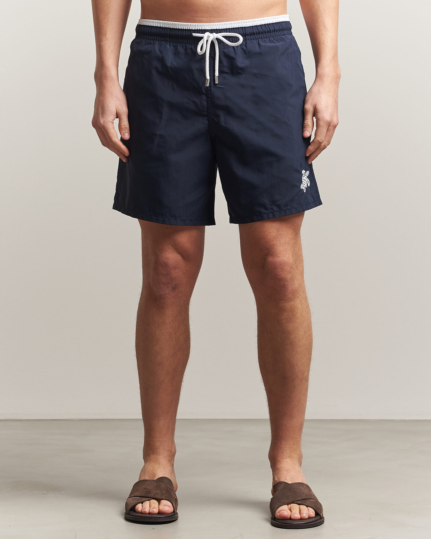 Herre | Badeshorts | Vilebrequin | Moka Swimshorts Marine/Blanc